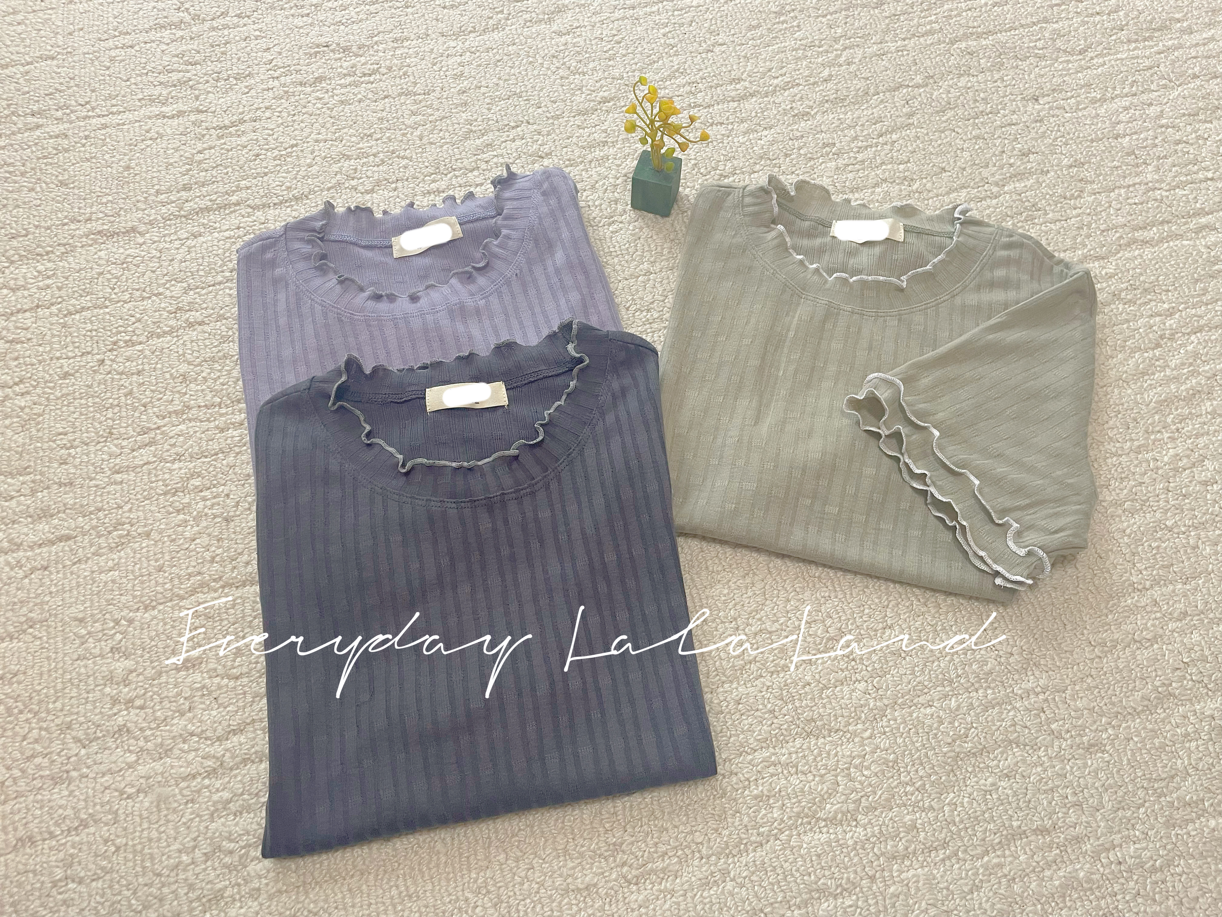 ❥ New arrival 。雙層波浪邊上衣 