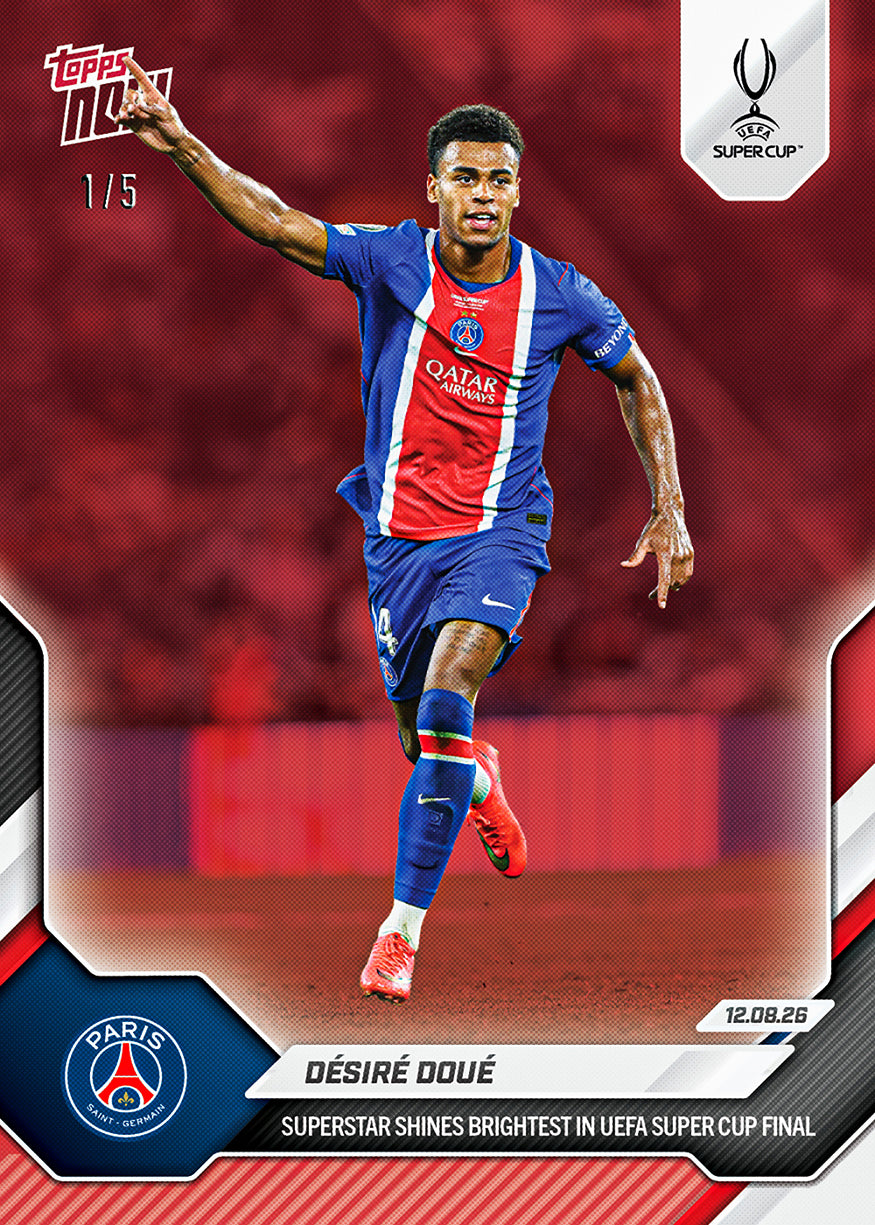 Désiré Doué - 2026/27 UCL Topps NOW® #2 UEFA Super Cup 入球卡【團購】