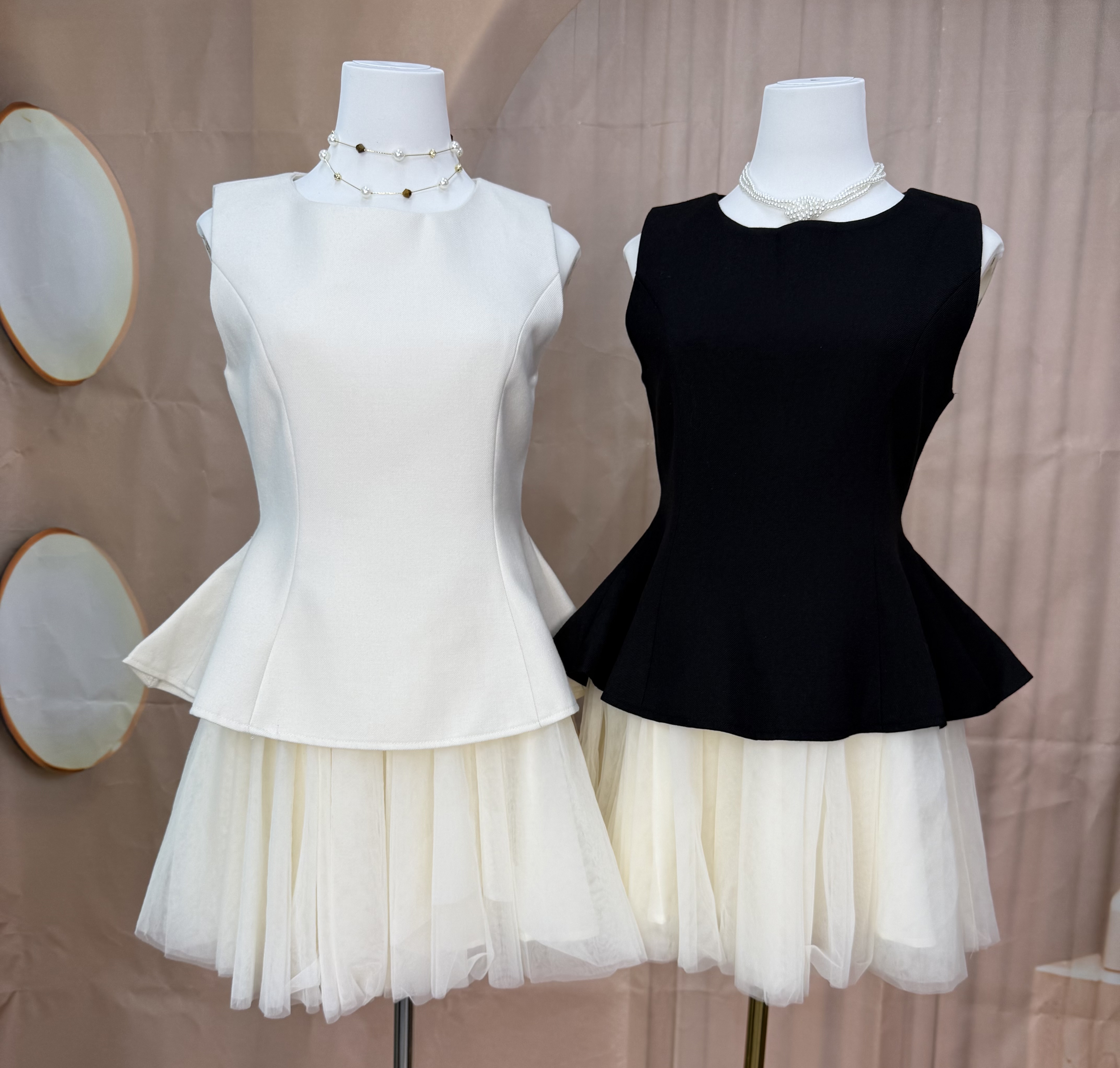 网纱蓬蓬连身短裙