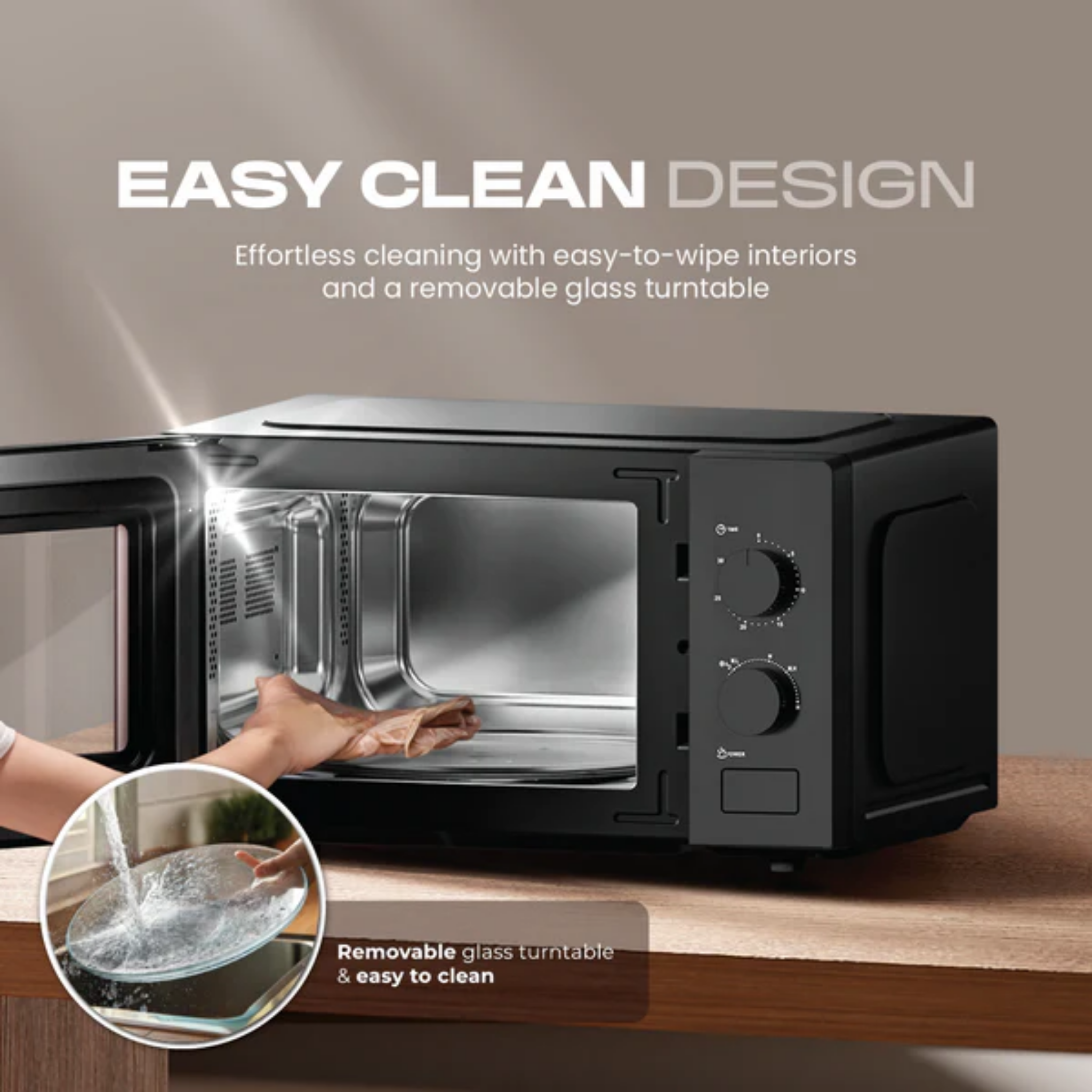 Russell Taylors 20L Microwave Oven Black (M1)