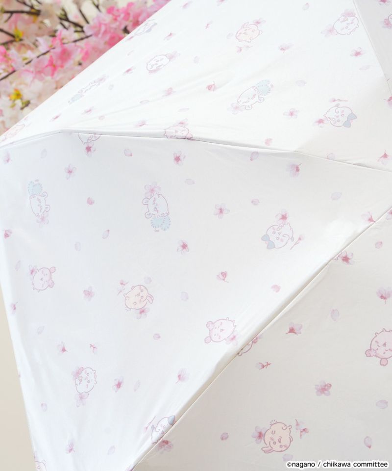 現貨🌸日本直送 | Chiikawa x Wpc.-櫻花迷你縮骨遮雨傘/100%完全遮光摺疊傘/晴雨兼用雨具[50cm]UPF50+