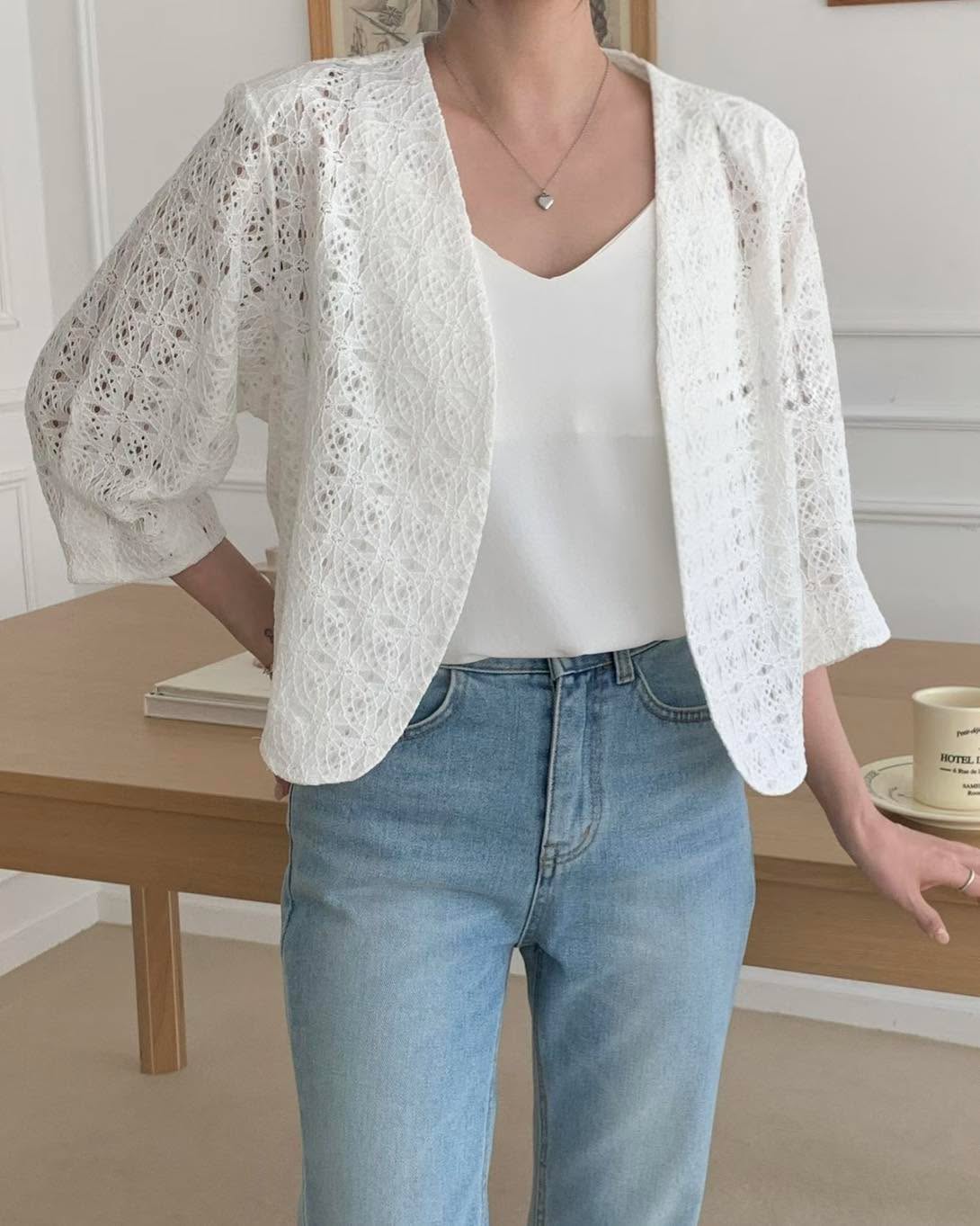 返工通花中袖外套