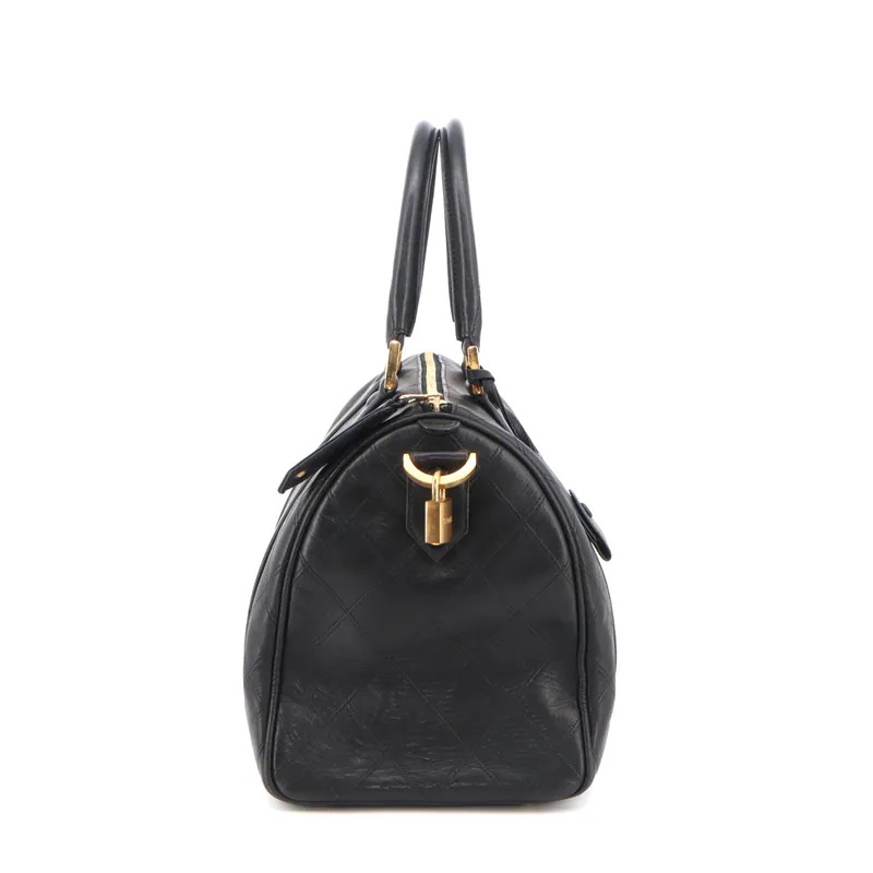 Chanel Bicolore Lambskin Boston Bag