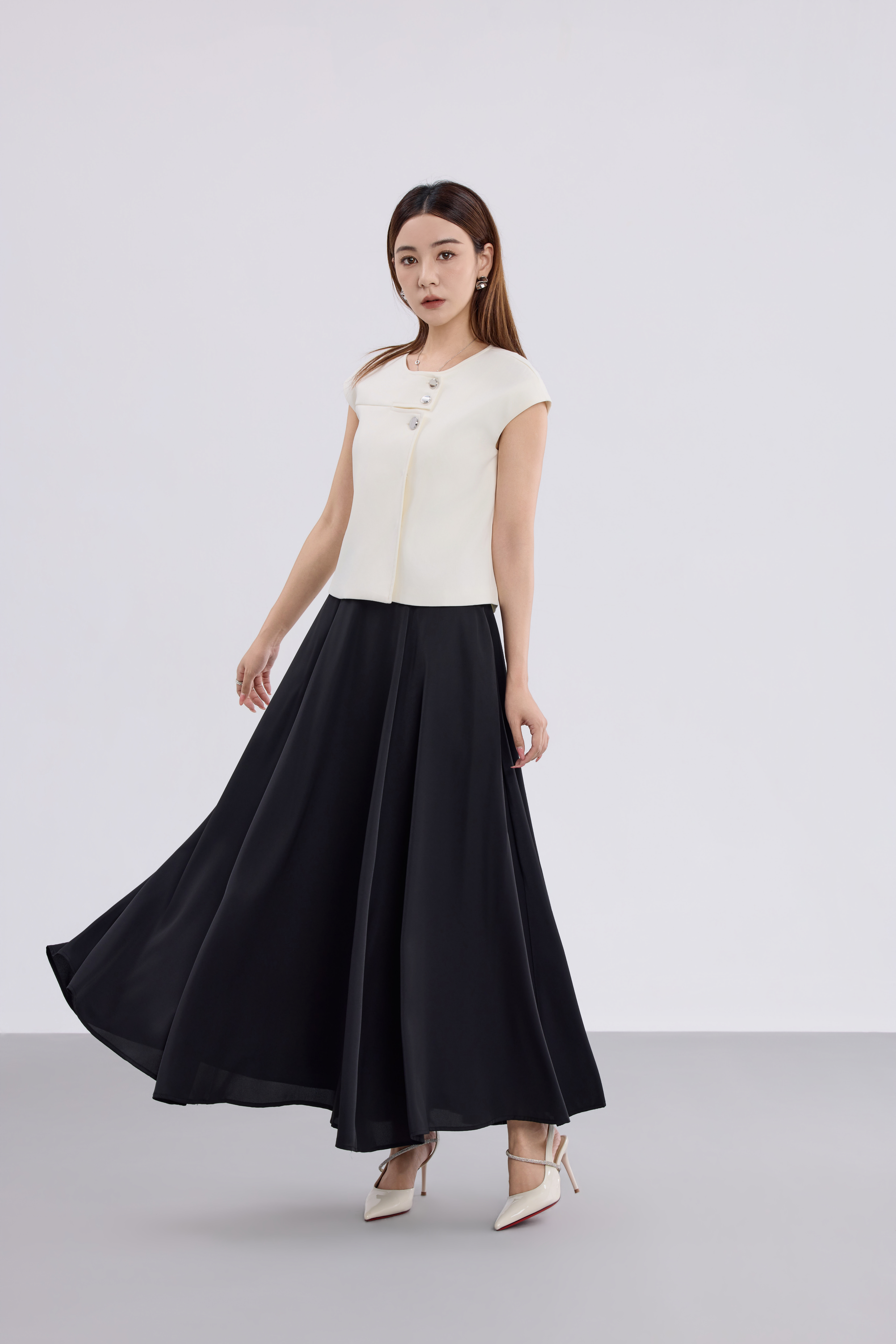 12241347 Celeste Grace Maxi Flare Skirt