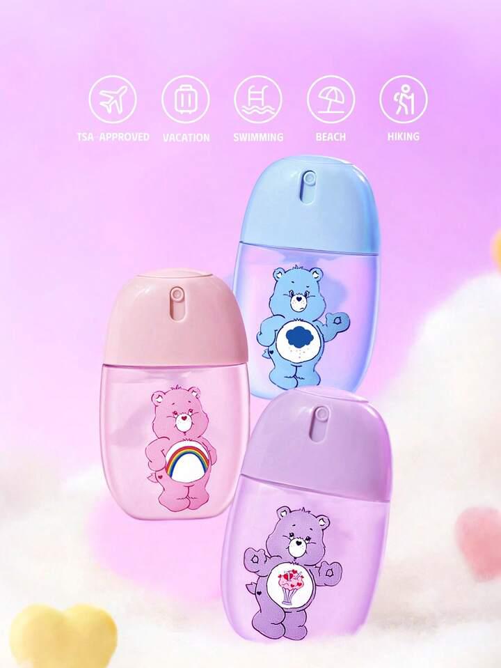 可愛熊旅行噴霧瓶套裝 - TSA 認可、可重複填充