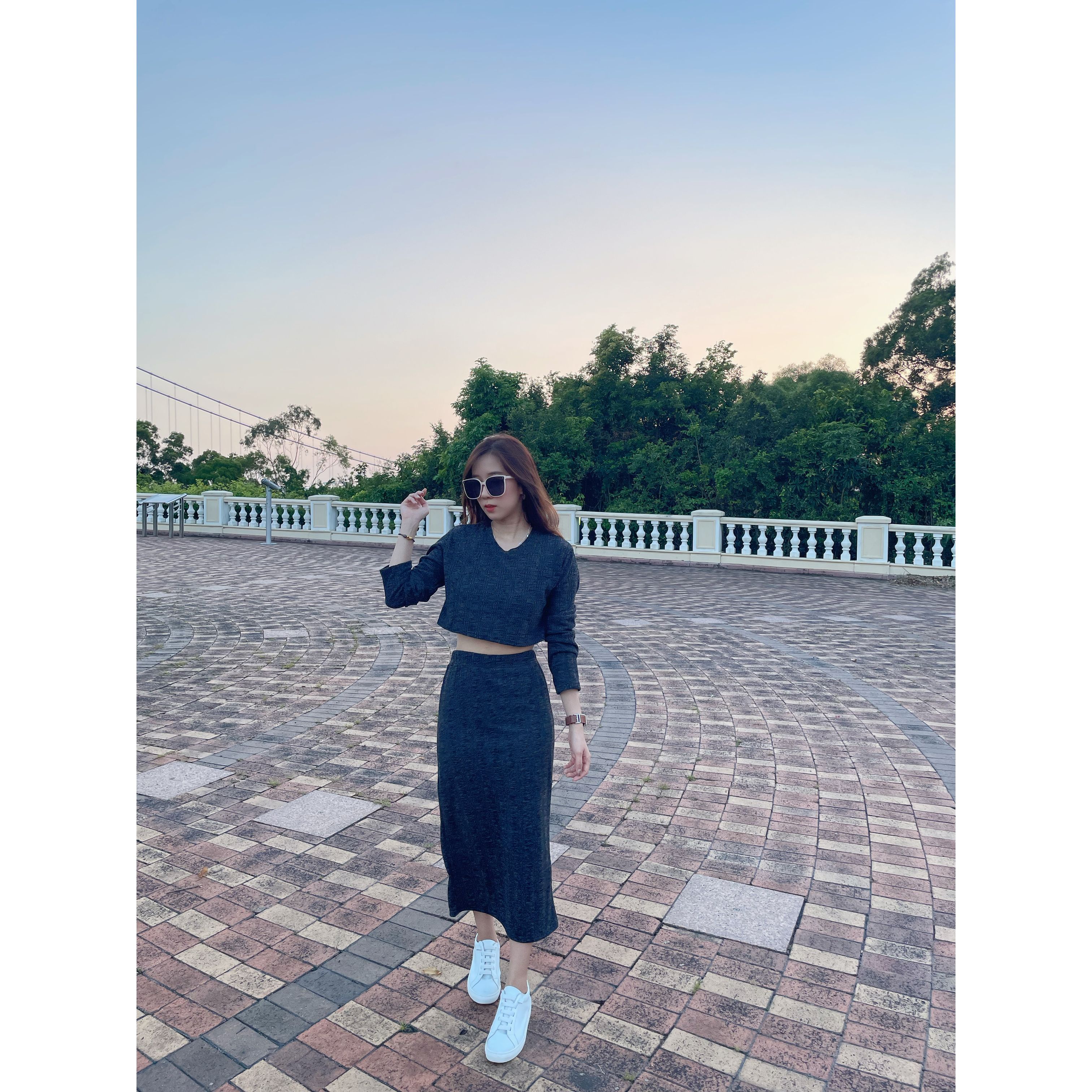 特價薄針織包裙套裝