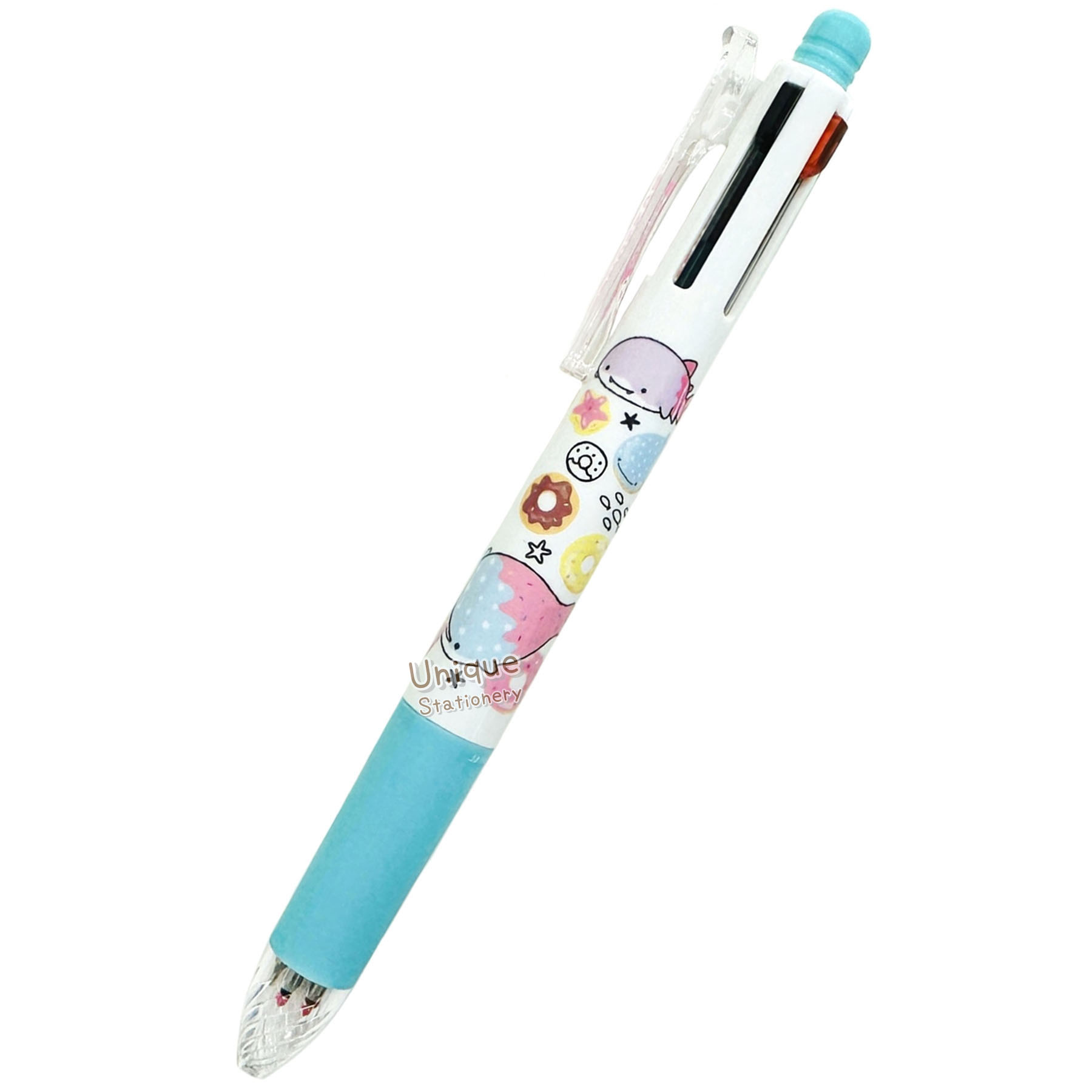 現貨｜San-X Jinbesan 鯨鯊先生 日本製 Zebra SARASA multi 4+1 多功能5用筆 4色啫喱筆+鉛芯筆 (PR16301)