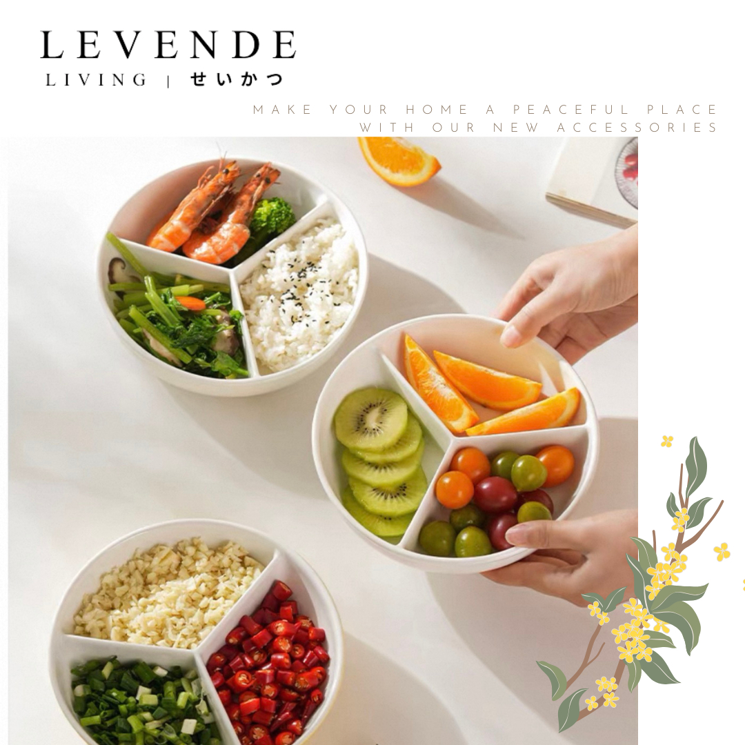 Levende簡約三分隔蒸盤