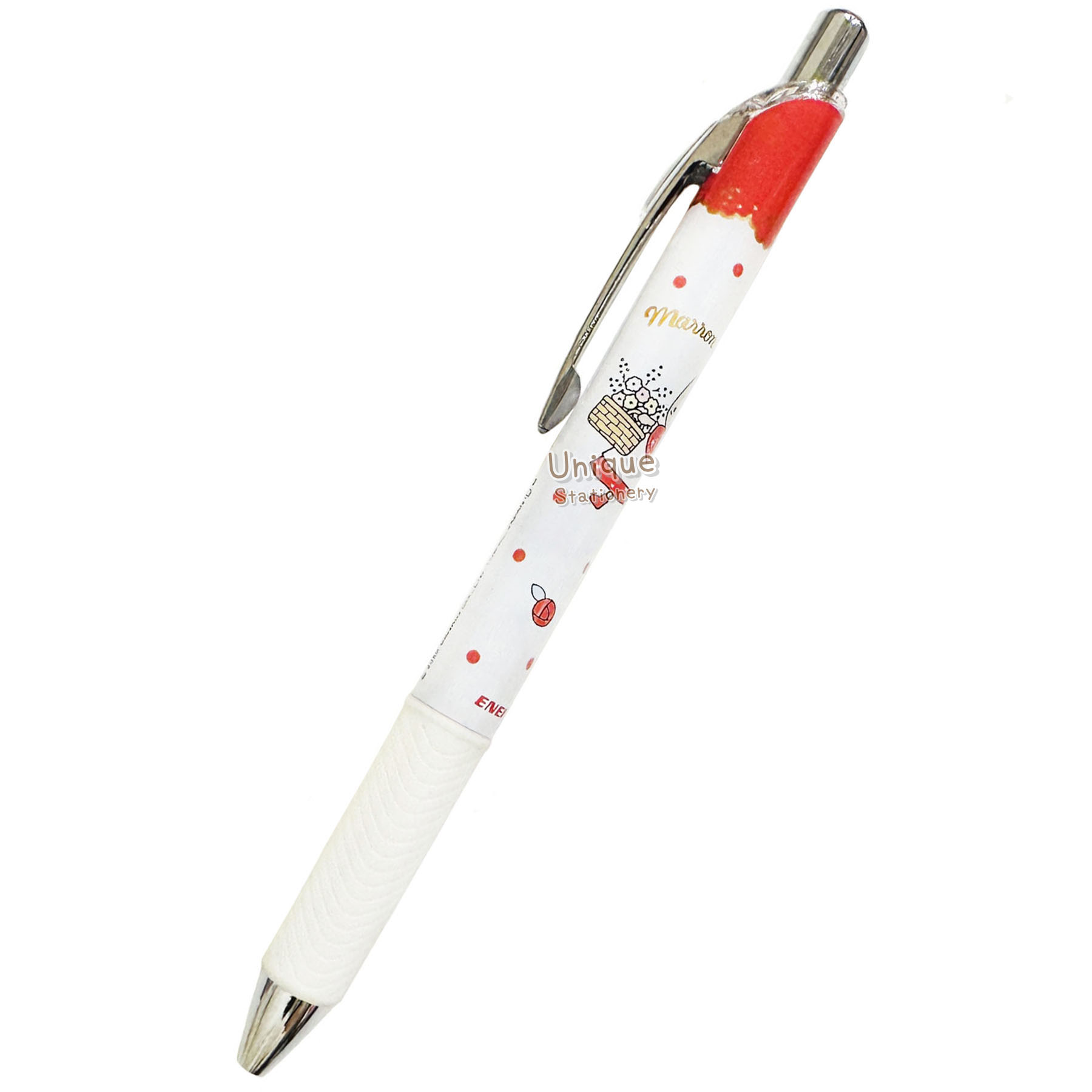 現貨｜Sanrio Marron Cream 茉莉兔 日本製 Pentel EnerGel 0.5mm 黑色 啫喱筆 (CR137871)