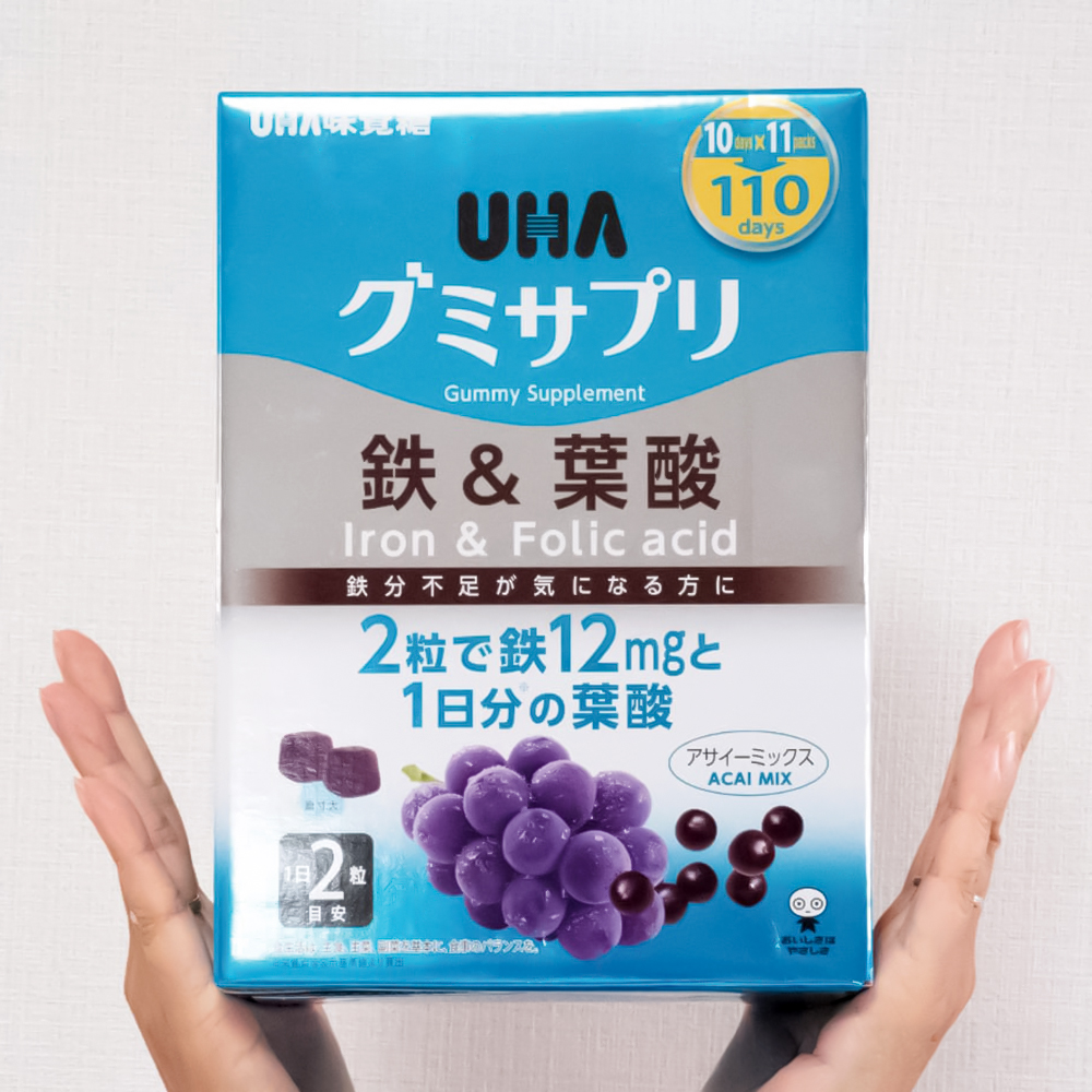 日本製 UHA 鐵&葉酸味覺糖 (1盒220粒)
