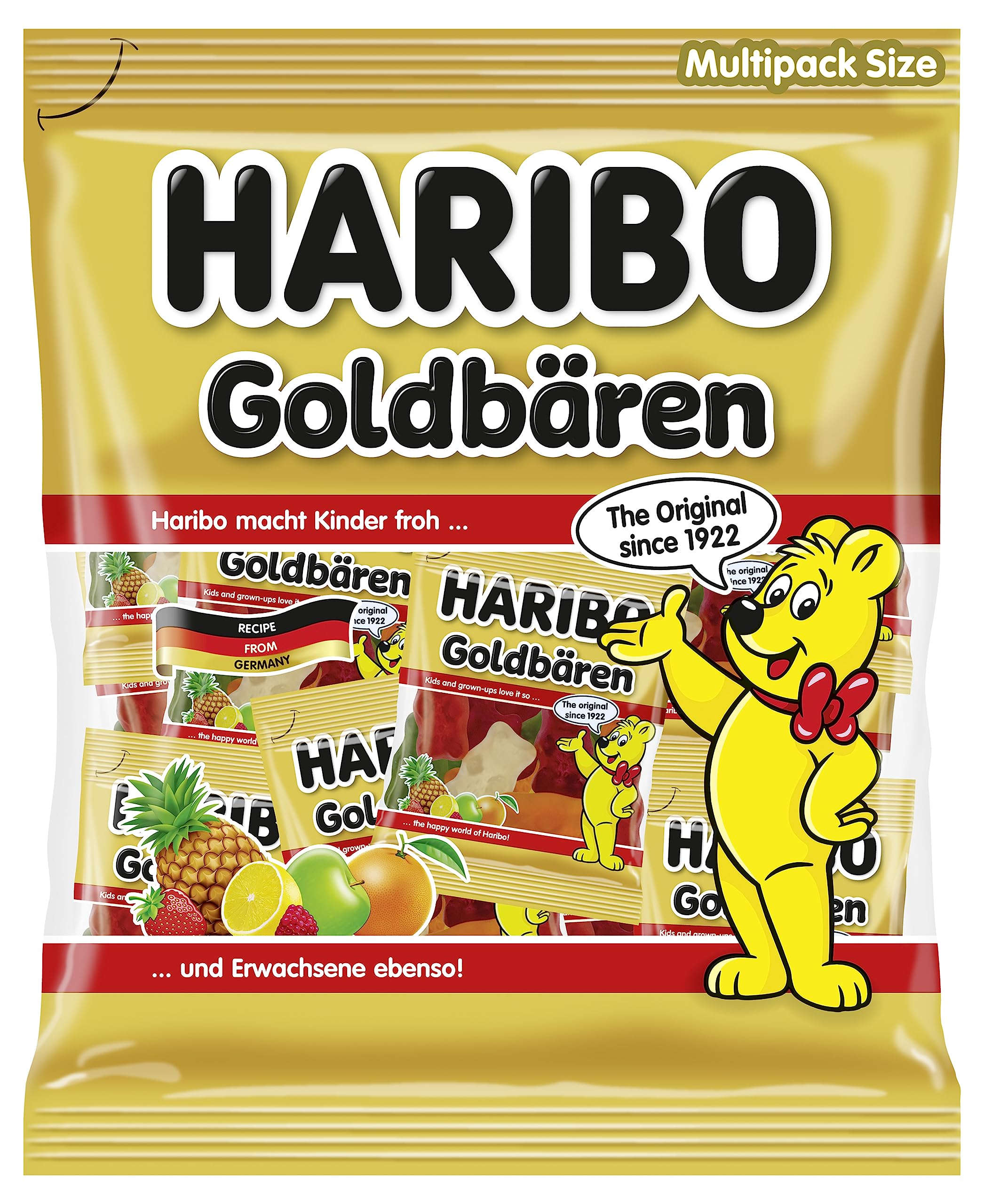 HARIBO - 迷你 熊仔 軟糖 (獨立包裝) (金色) 375g (新舊包裝隨機發出)