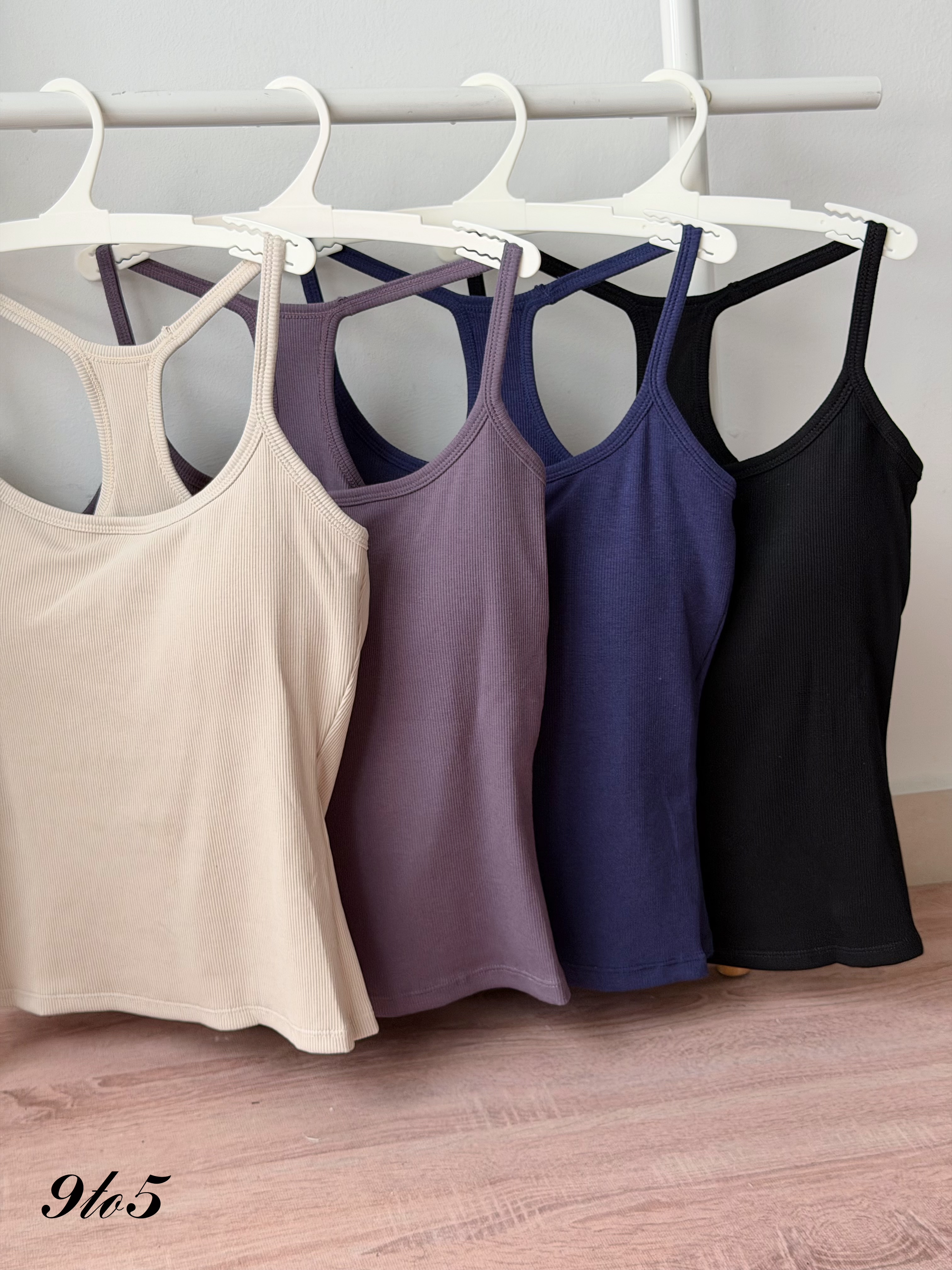 T4535 Halter Neck Camisole with Bra Pad - 4 Colors