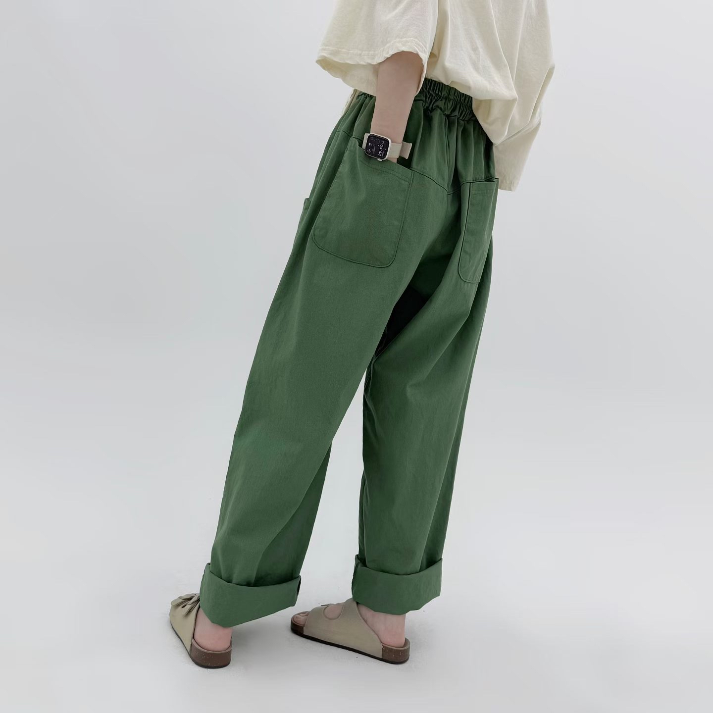 SC OX 外袋純色長褲