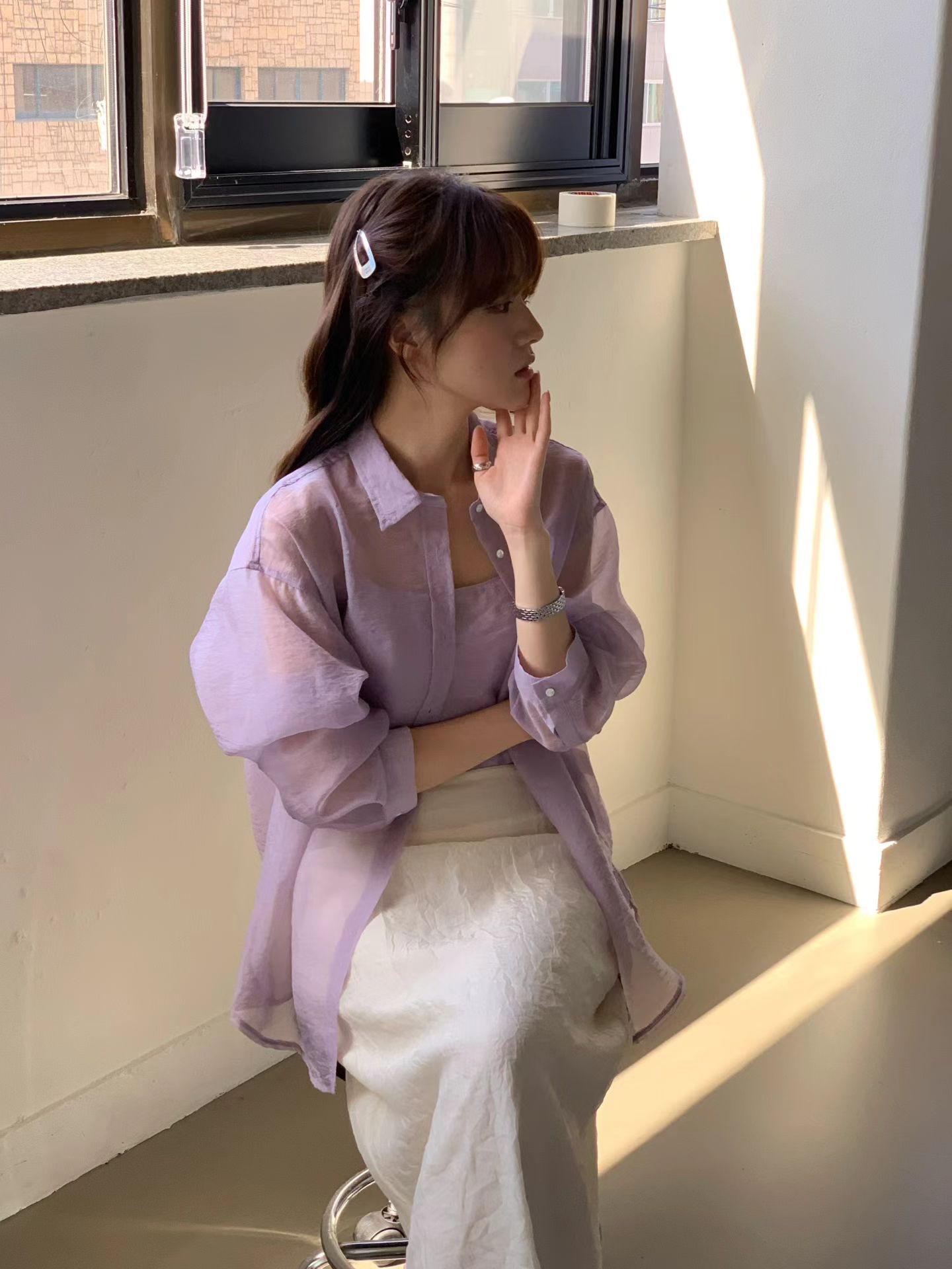 🇰🇷東大門女裝 | Organza shirt 