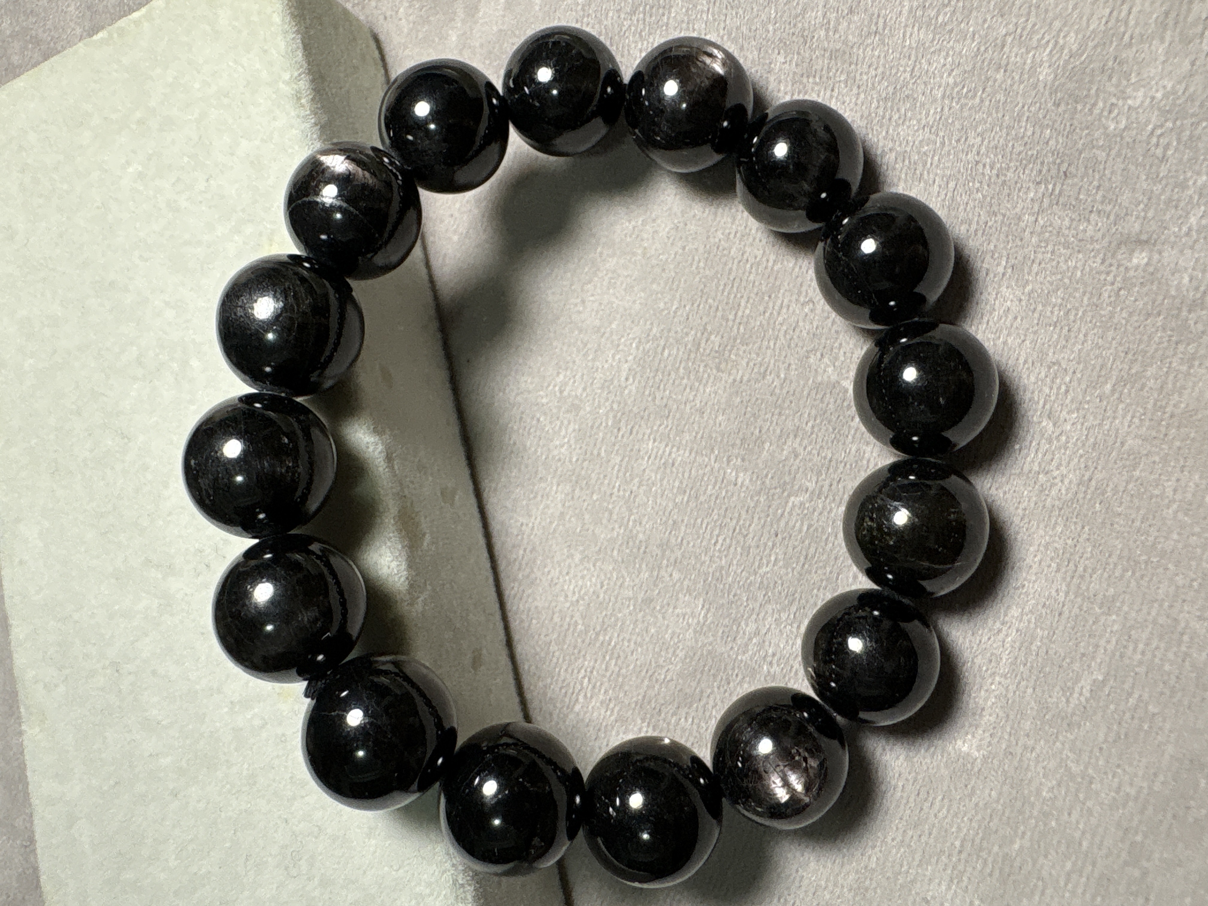 【能量】金運石銀線石手串 ｜附送證書No.3666 ｜12.5mm珠16cm手圍