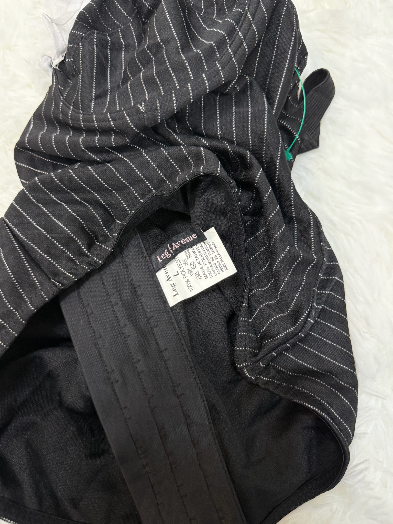 Y2k Grunge Striped Bustier with Contrast Collar 