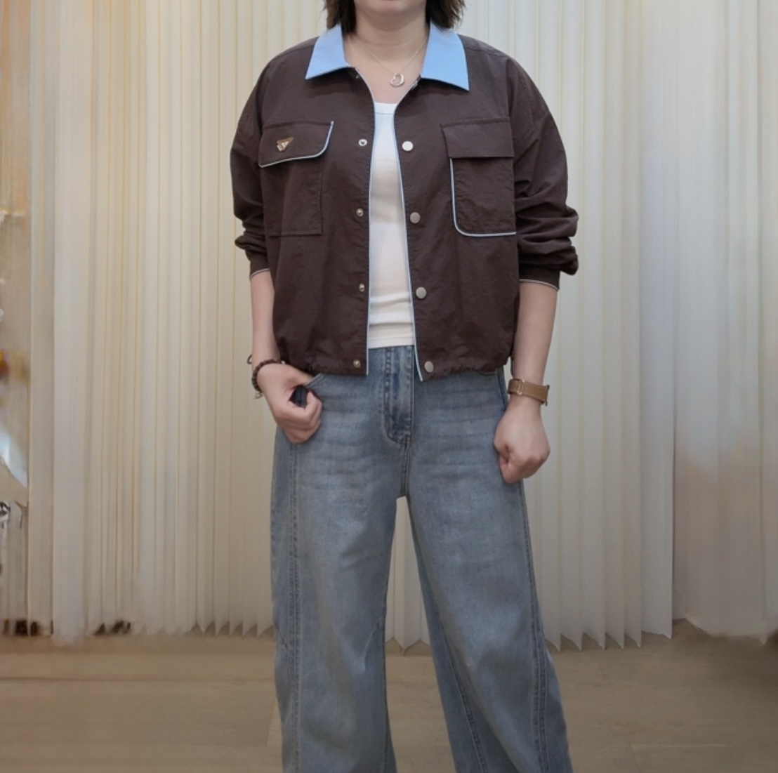 歐洲拼色外套 M264 DK805479