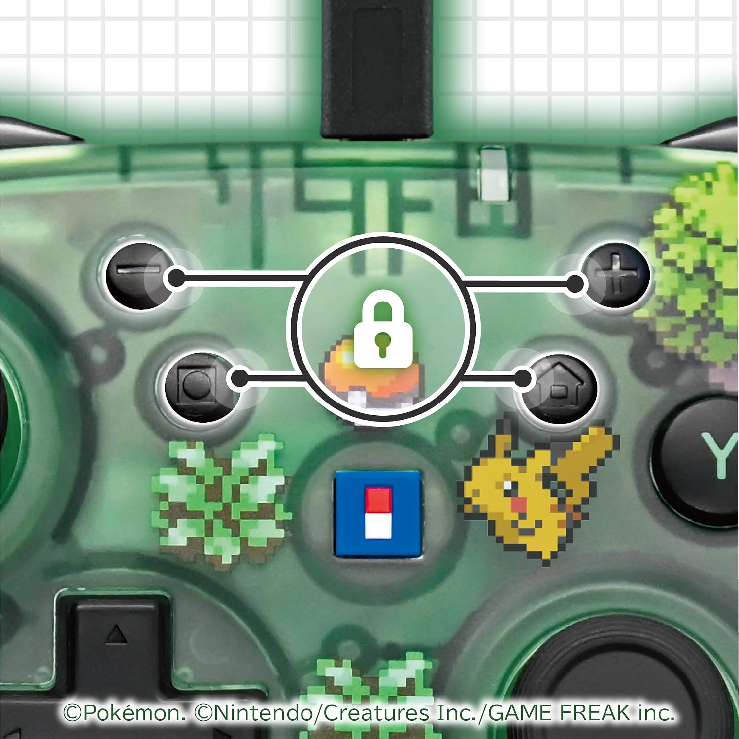 【預售 9月】SW2 HORI 有線控制器 TURBO 青春版 [寶可夢像素風綠] / Wired Controller TURBO Youth [Pokemon Pixel Art Green] NSX-229 PO0972