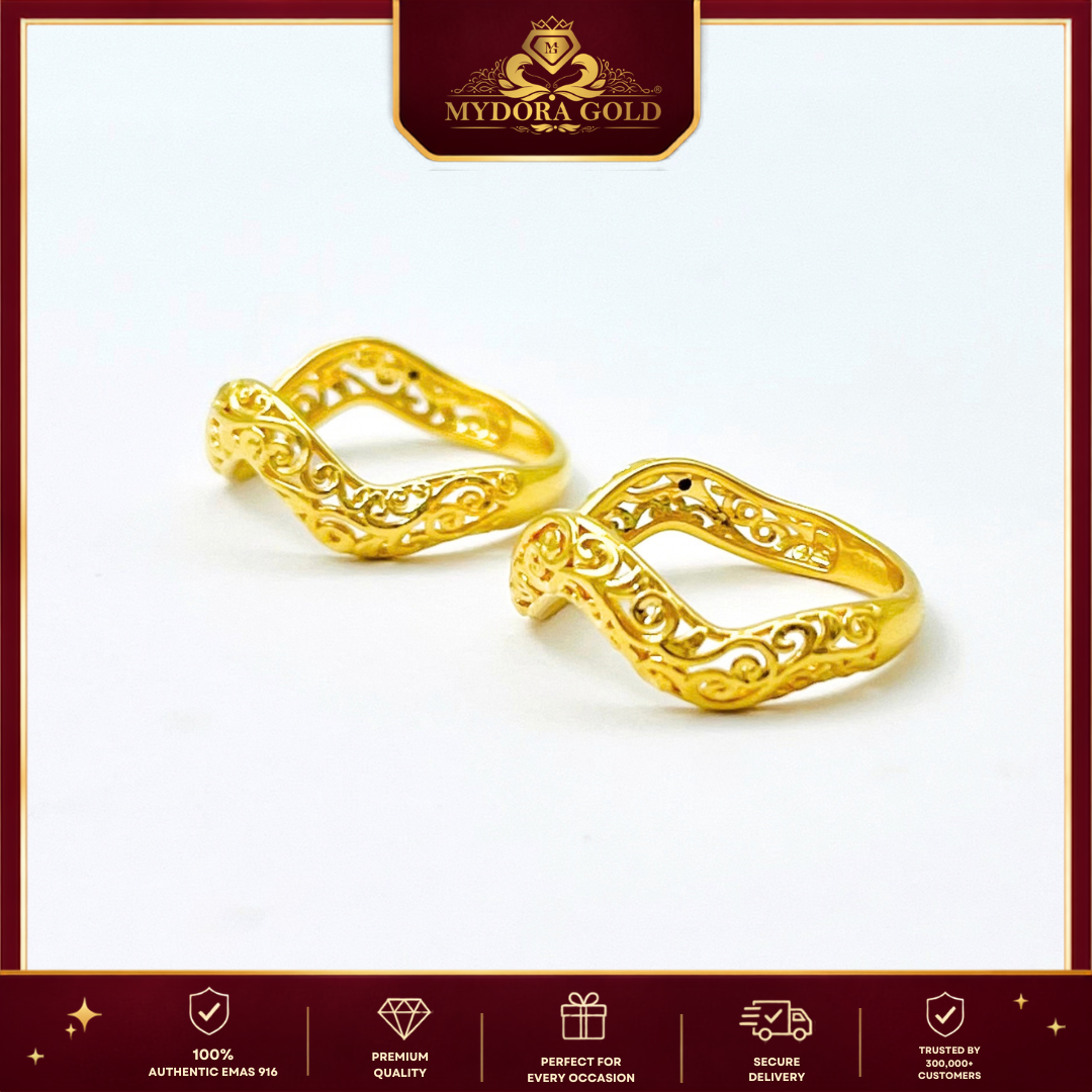 MYDORA Cincin Wave Corak Jawa (5G) l EMAS 916/22K