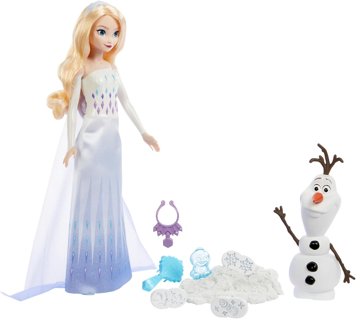 Mattel - Disney Frozen 魔雪奇緣 Elsa & Olaf 魔法印章雪花玩樂套裝