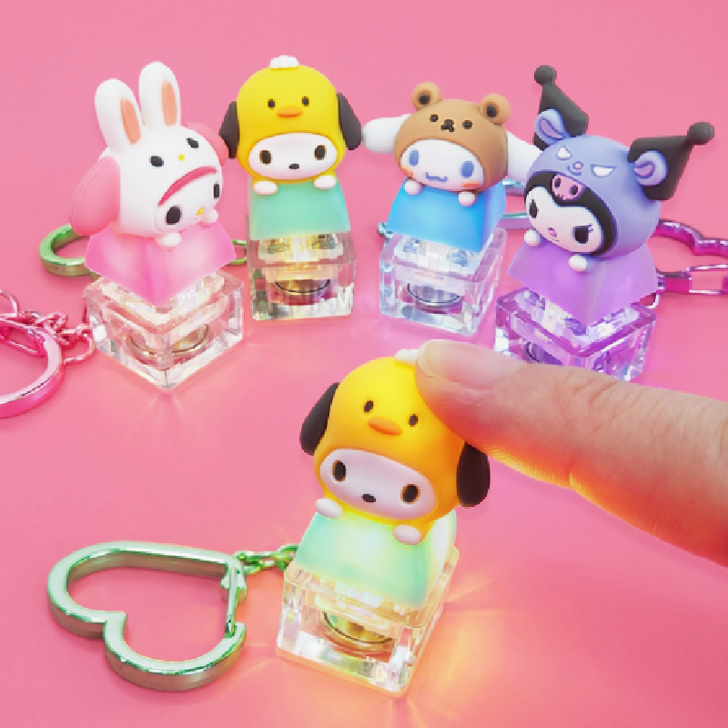   【預訂】韓國直送 Sanrio Characters LED 燈公仔鍵帽吊飾