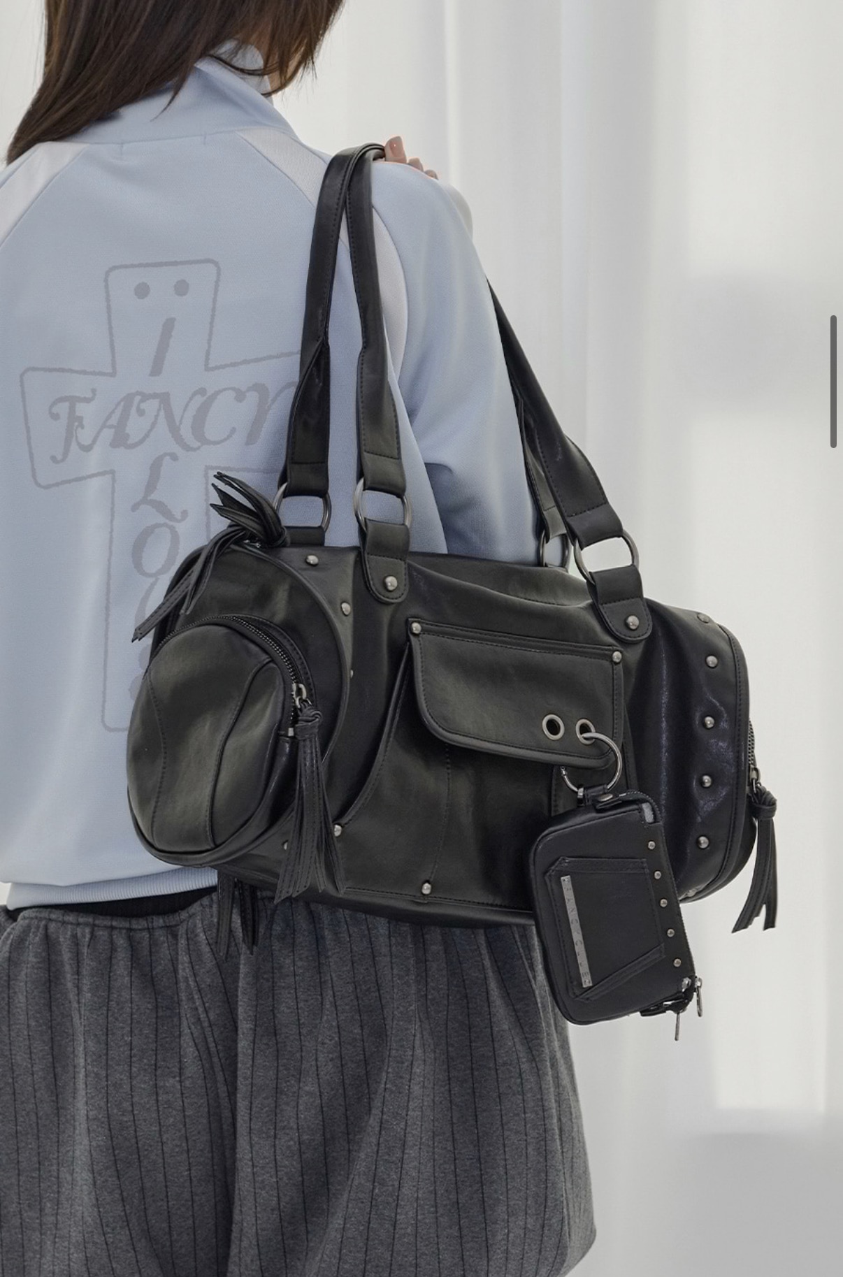 Fancyclub VEIL STUD BAG & WALLET (BLACK) F26QE981