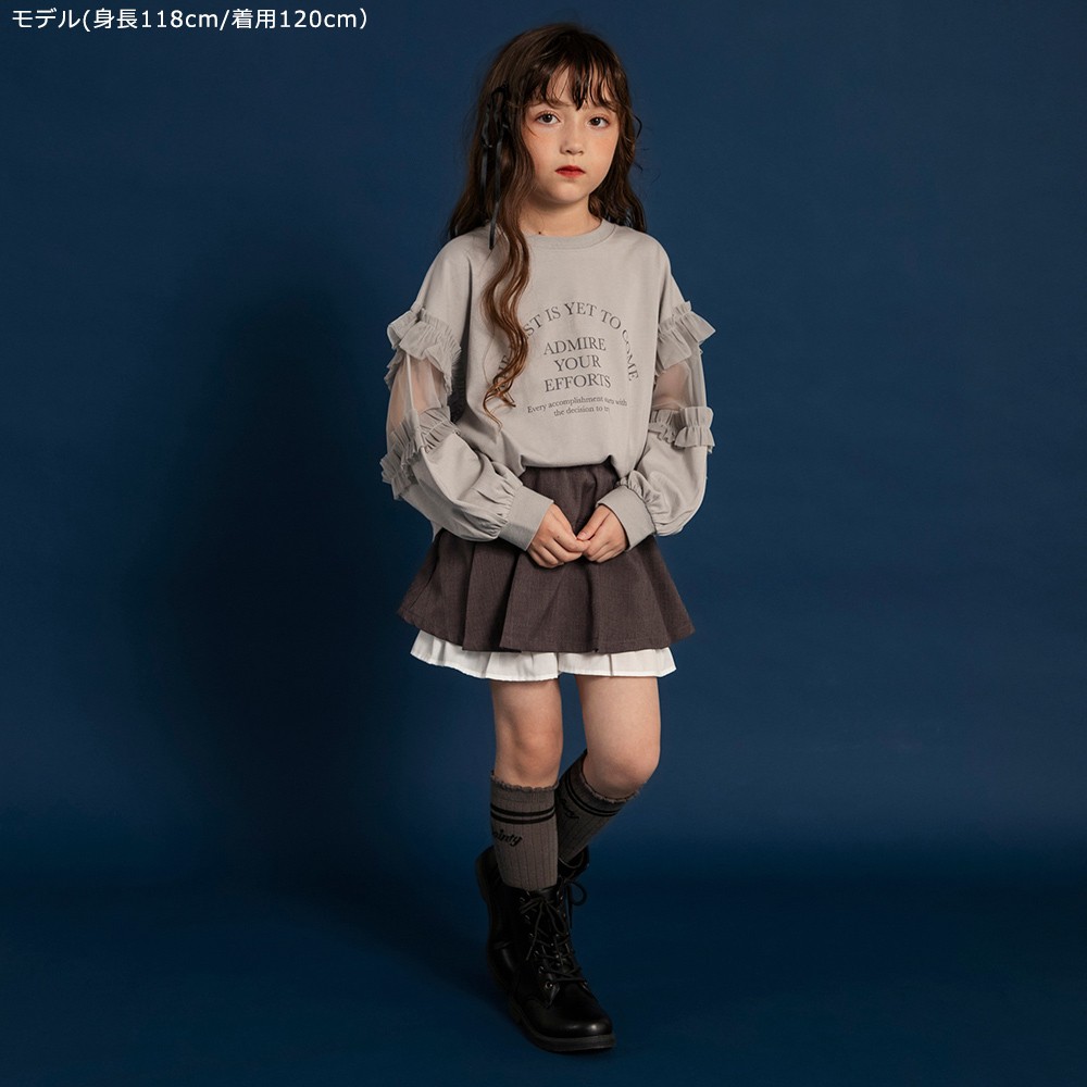 🆕【⭐訂購⭐】 🇯🇵日本直送 🌀薄紗拼接袖 女童長袖Tee［3款選］🌀 [ELIA-0049][261008]