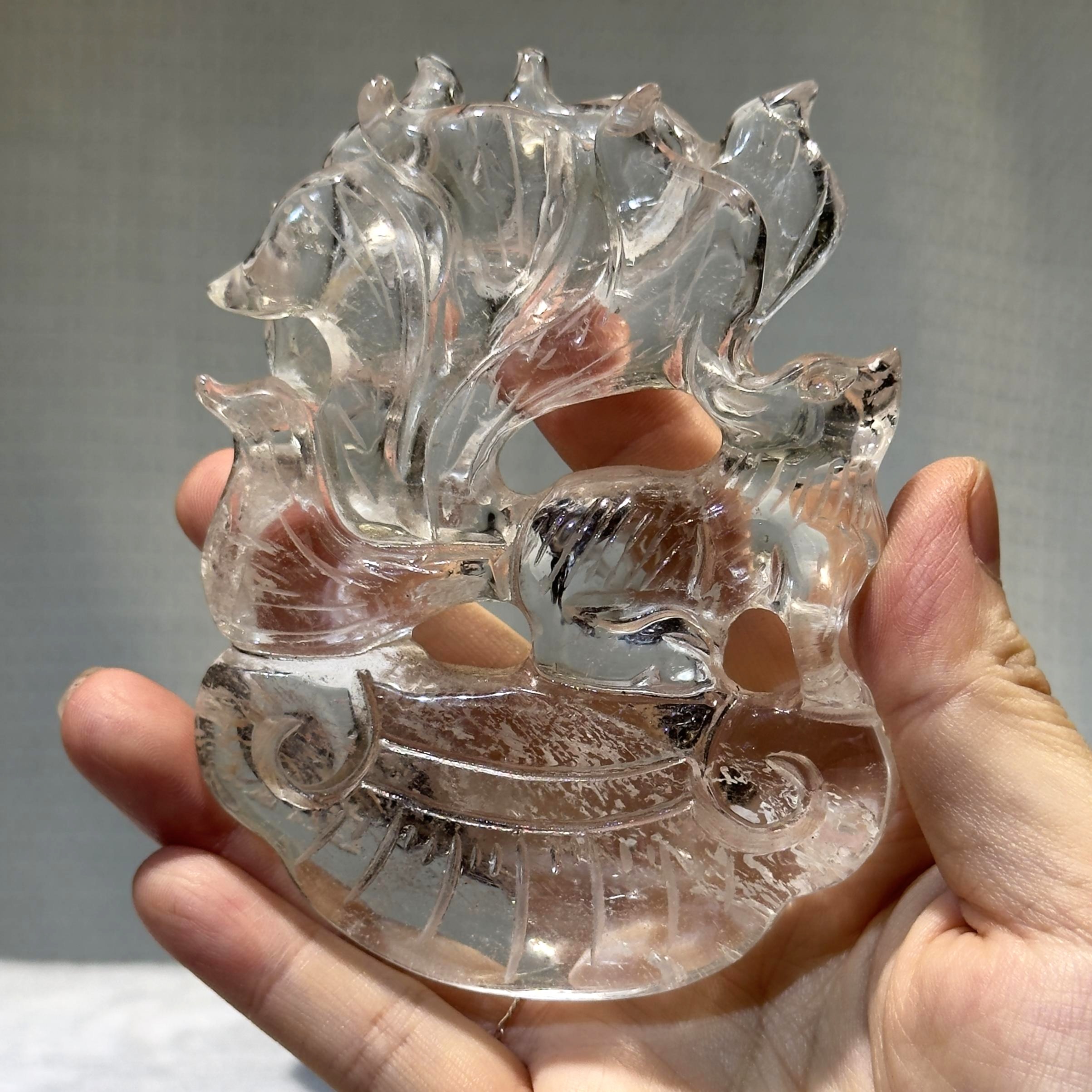 白水晶九尾狐 (連座) #1