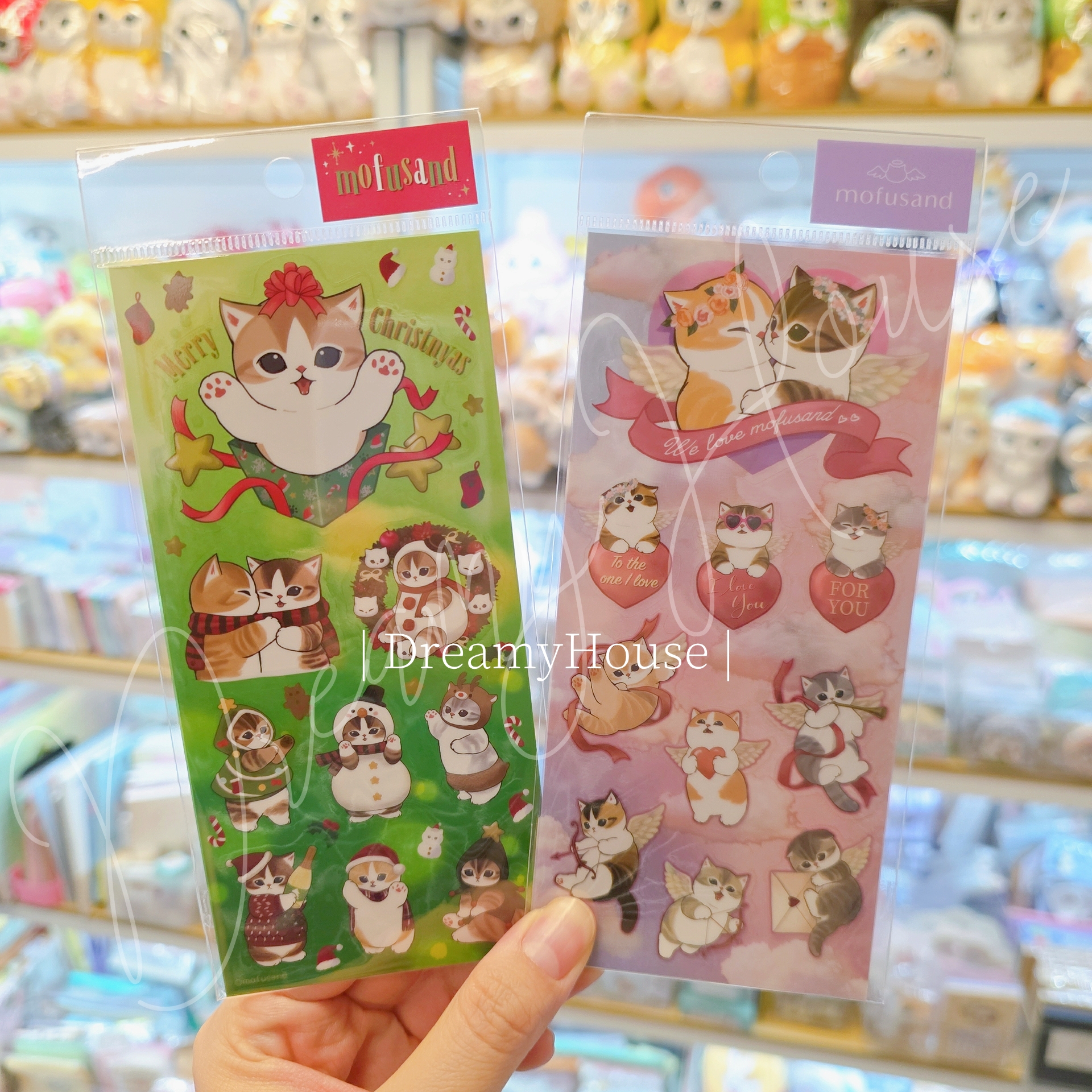 日本 Mofusand貓咪 鯊魚貓 mofumofu store 透明貼紙