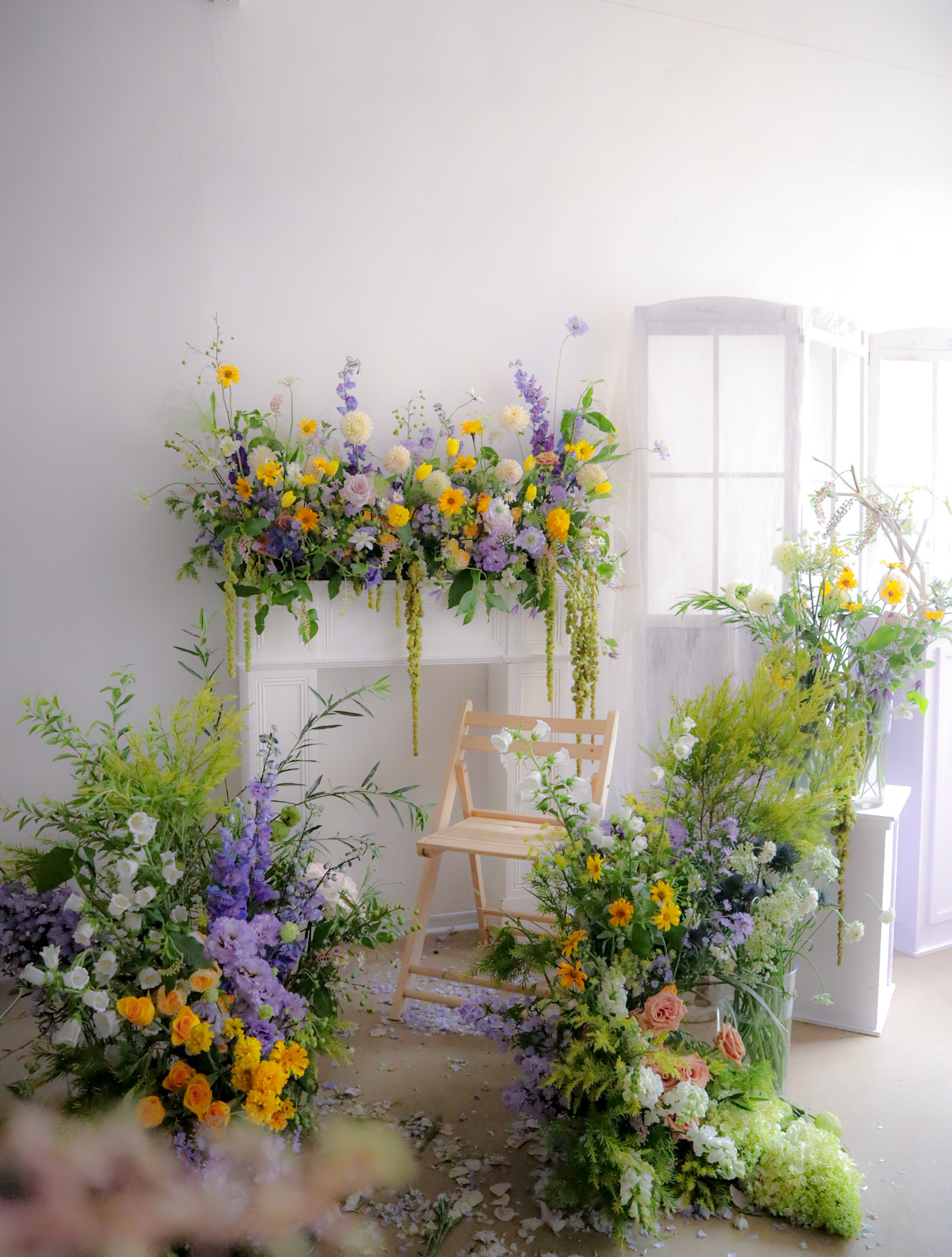 6月7號 （星期日）壁爐花藝佈置 fireplaces decoration 