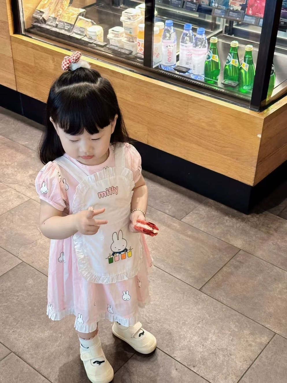 A0068 Miffy圍裙粉色連身裙