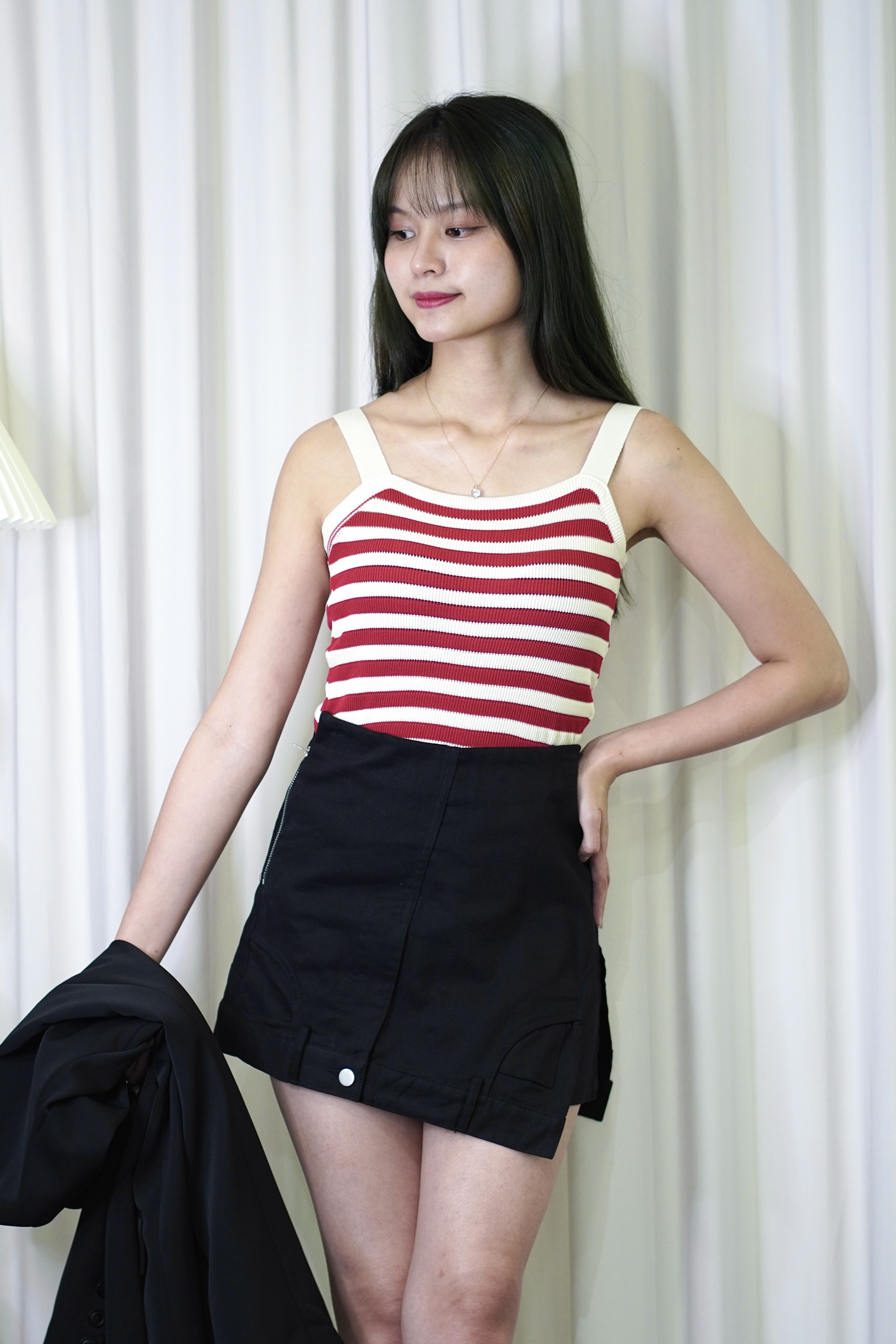 938 Stripe Knit Camisole Tube
