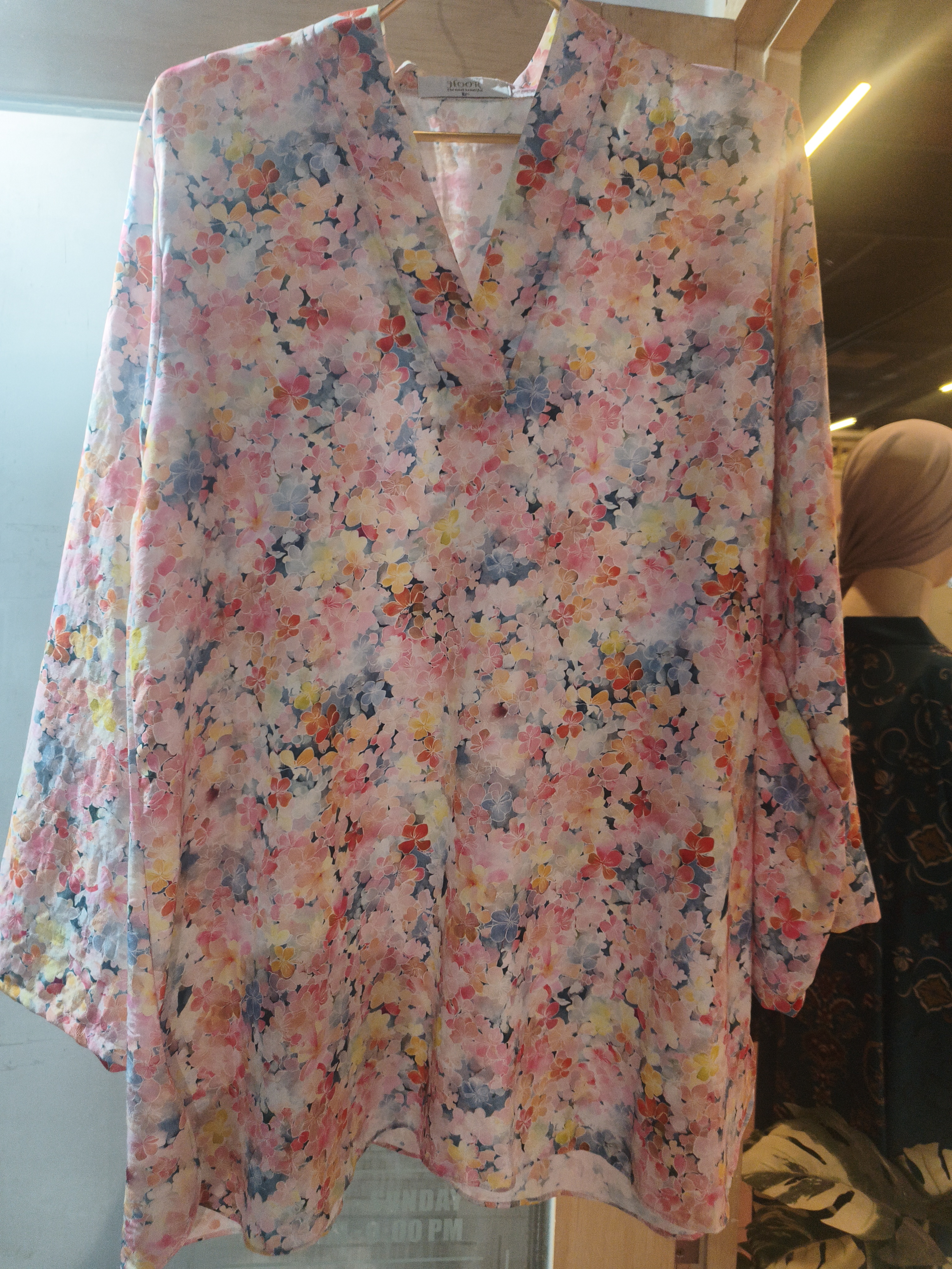 LINEN TOP - Pink Blossoms