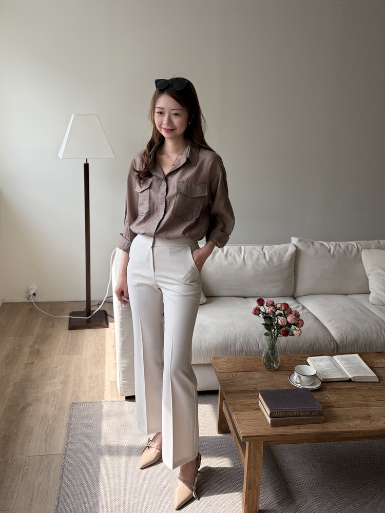 Classique Tailored Pants (Light Beige)