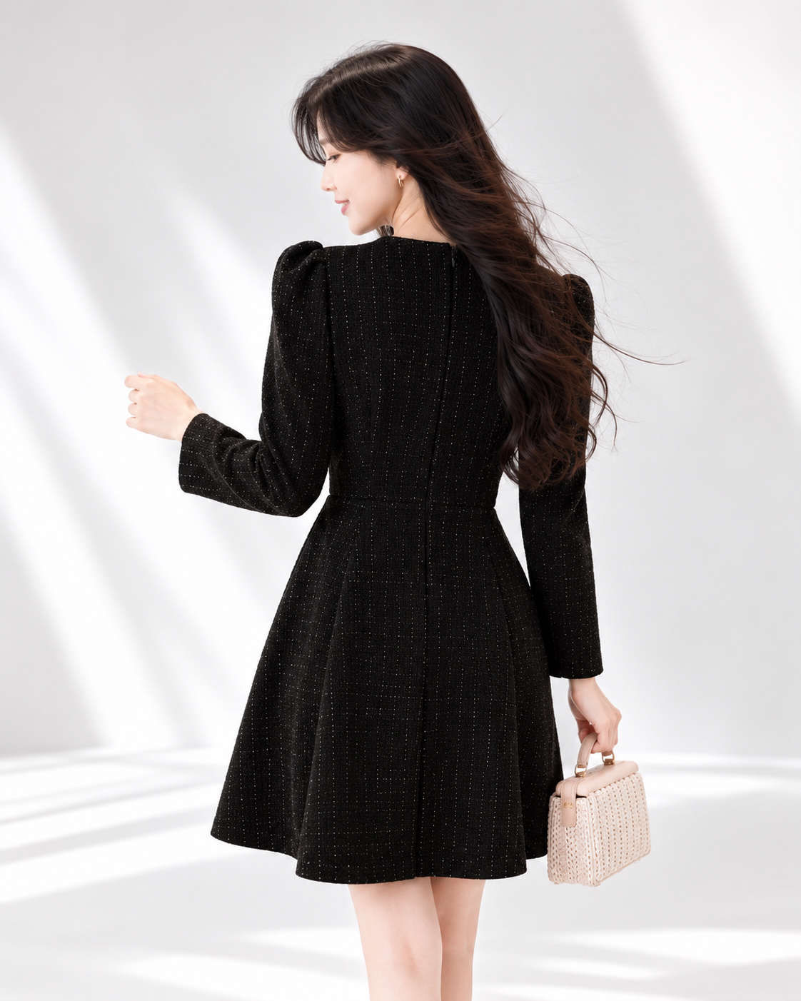 5170 Noir Velvet Muse Mini Dress
