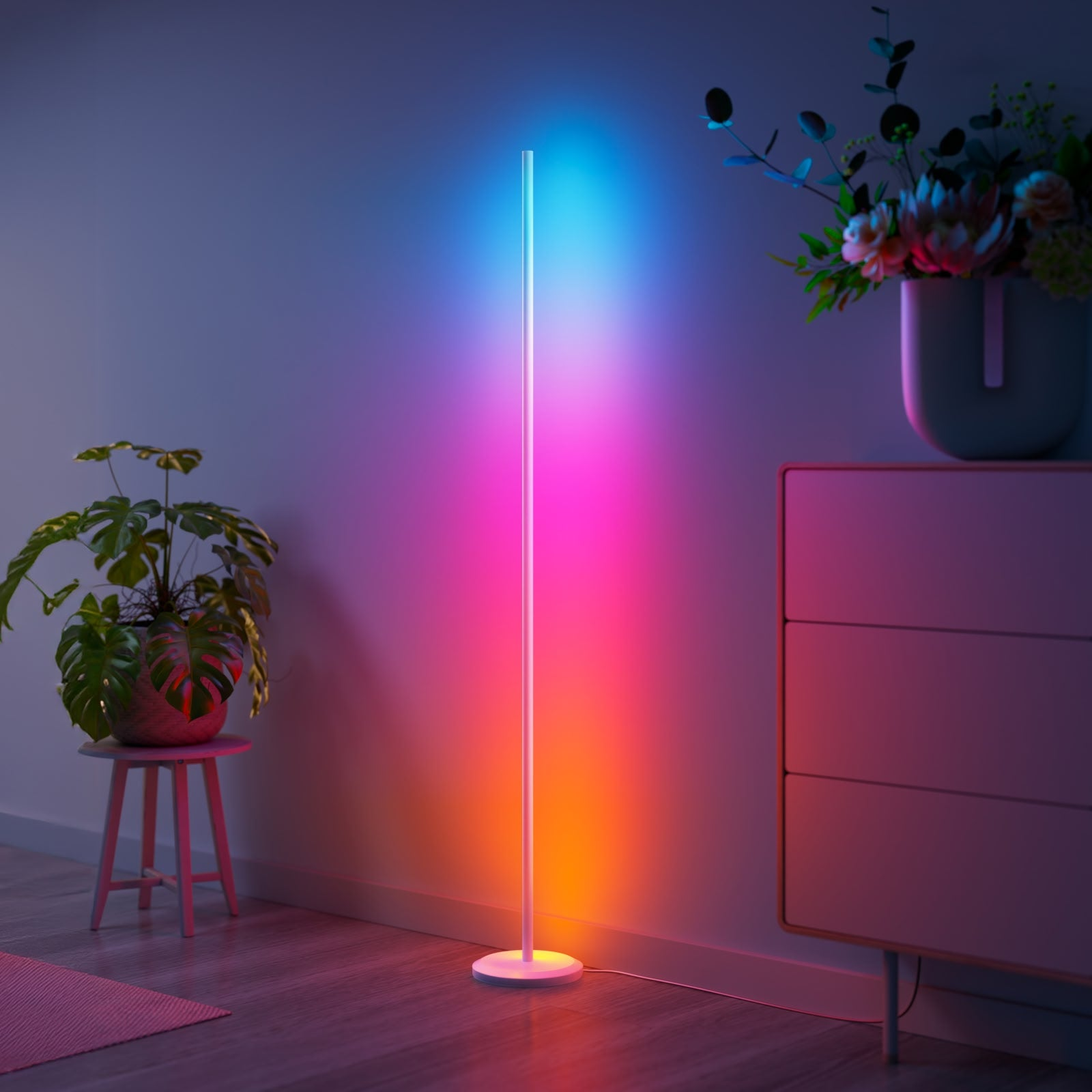 [原裝香港行貨丨2年保養] Nanoleaf 智慧多色落地燈（白色）Smart Multicolor Floor Lamp (White) NL7204K0101A070