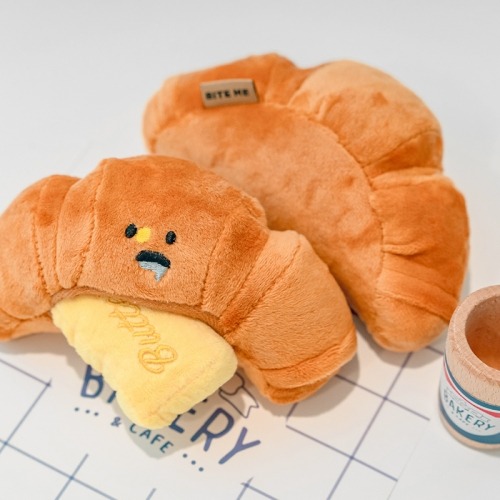 *BiteMe🇰🇷可頌麵包寵物藏食發聲玩具