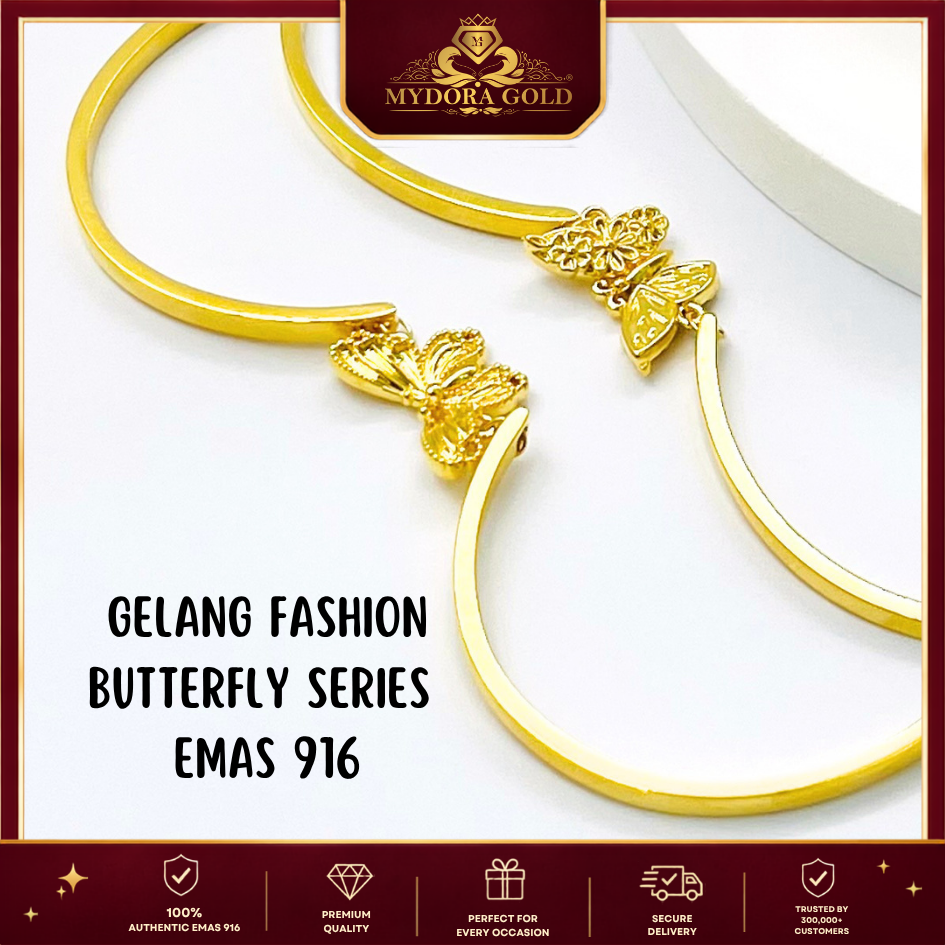MYDORA Gelang Fashion Butterfly Series l EMAS 916/22K