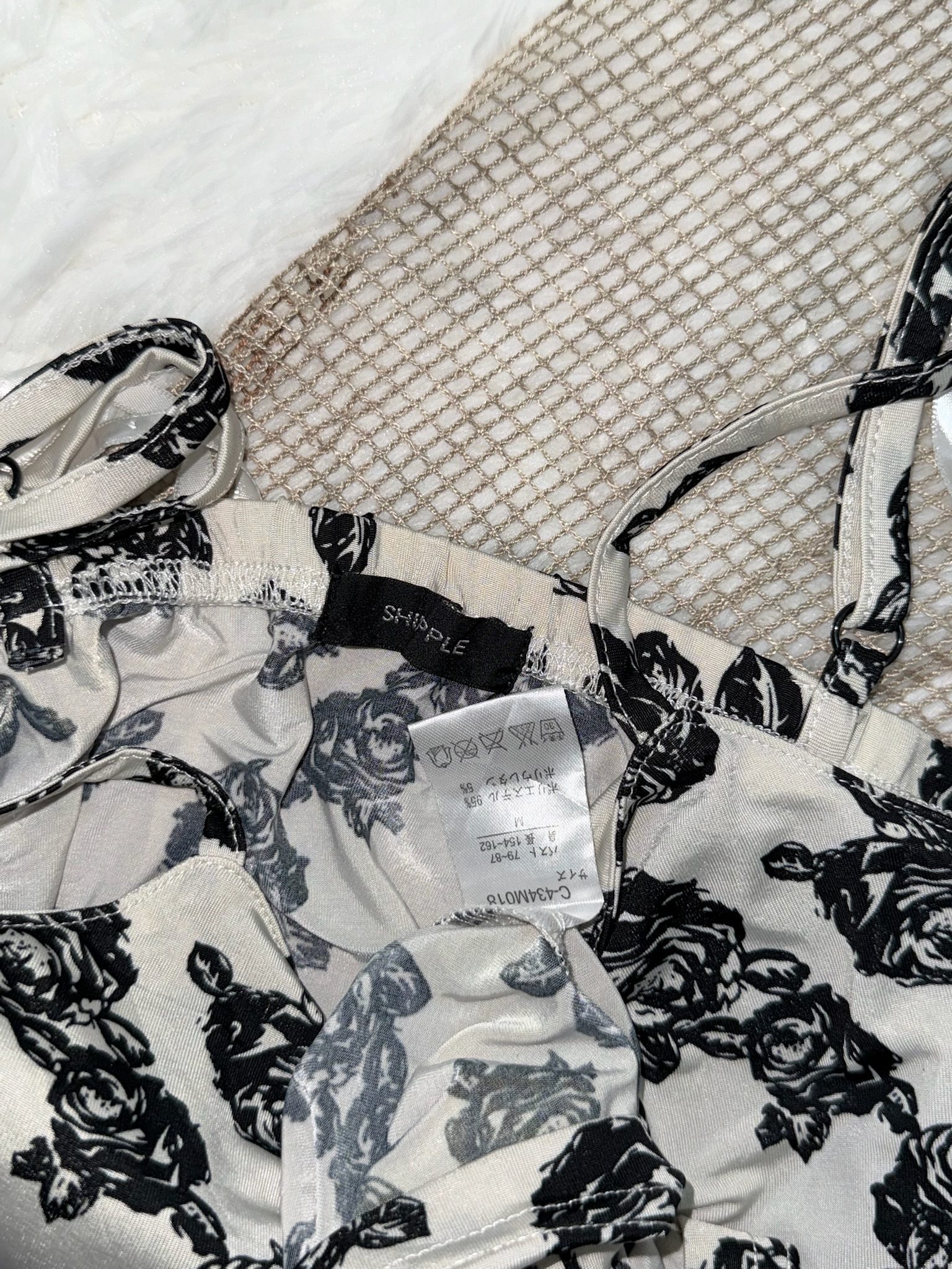 Rose Print Knot Front Cami Top 