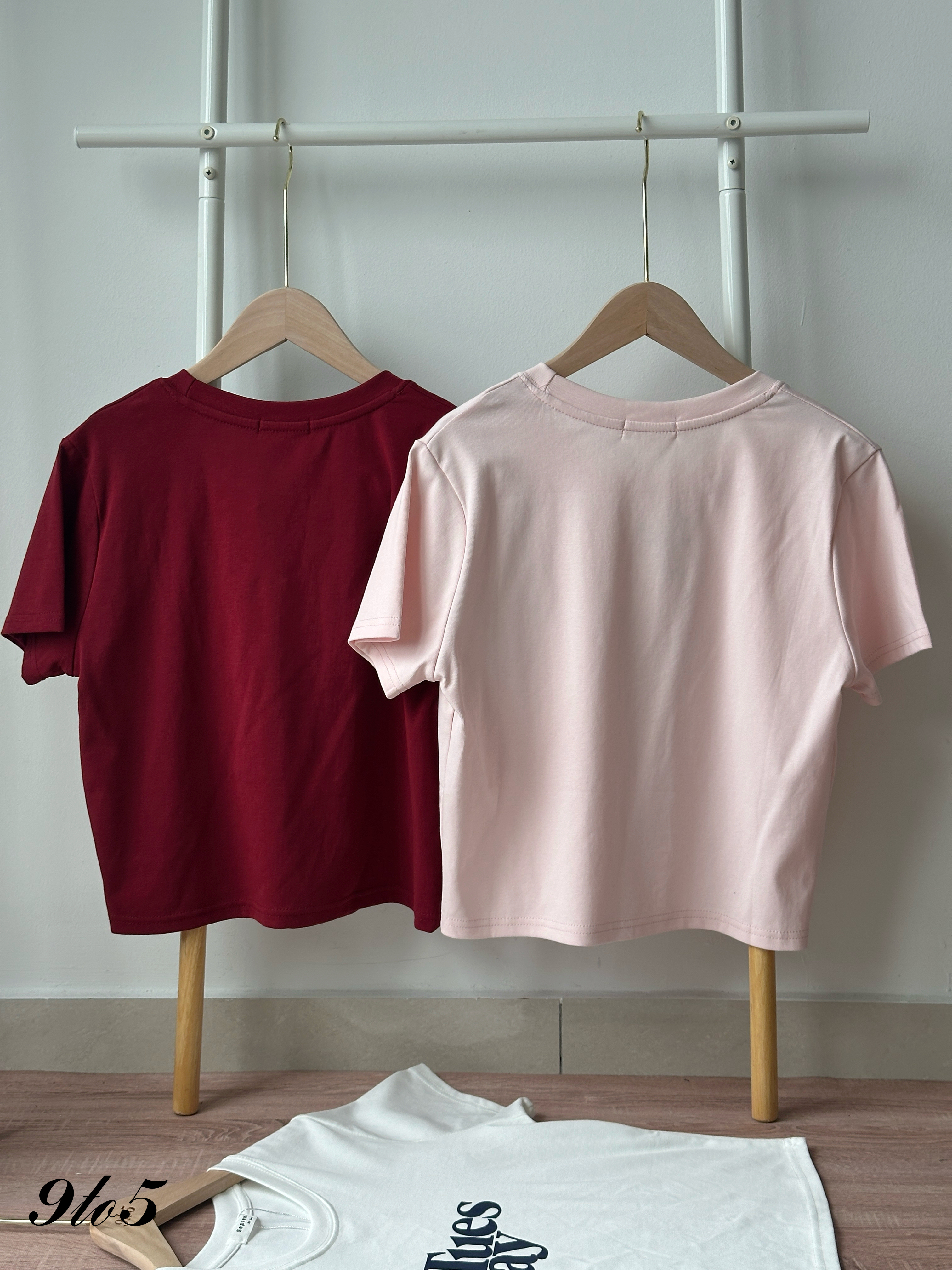 T4371 Printed Wording Crop Tee - 4 Colors 
