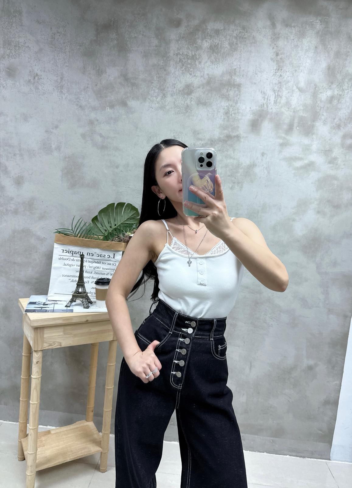 G14 喱士邊扣鈕Bra top