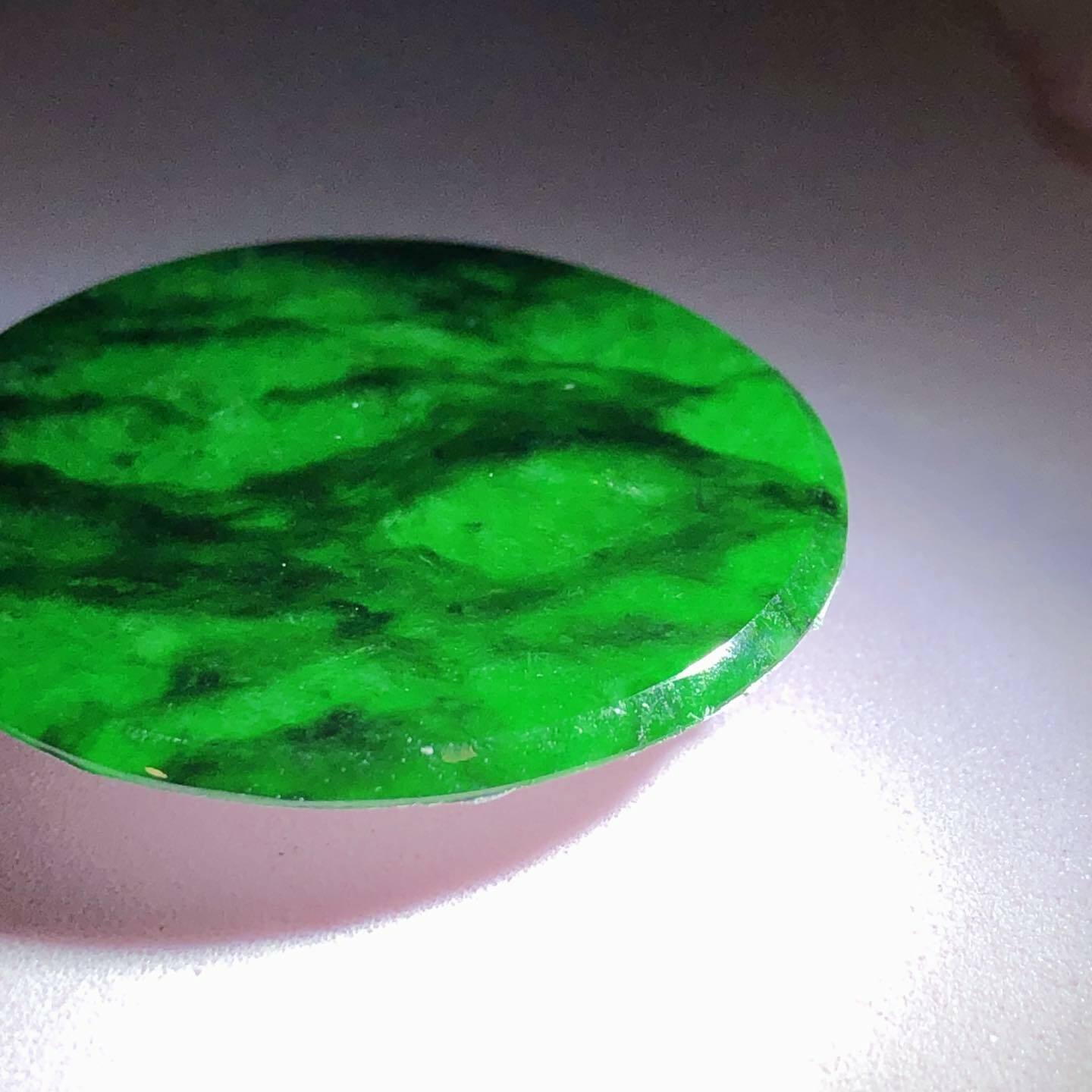 豹紋花青圓牌 - 1