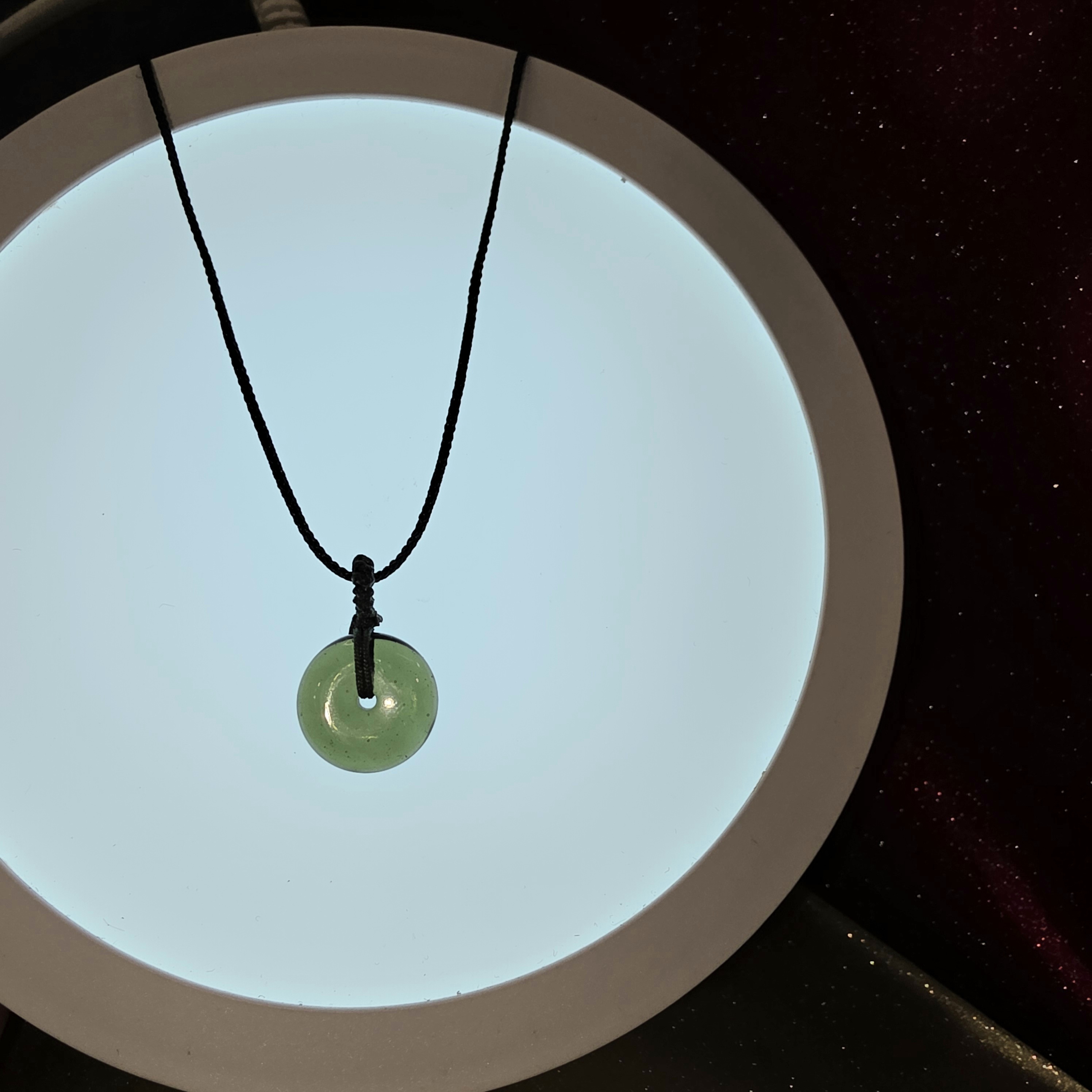 捷克綠隕石平安扣吊飾