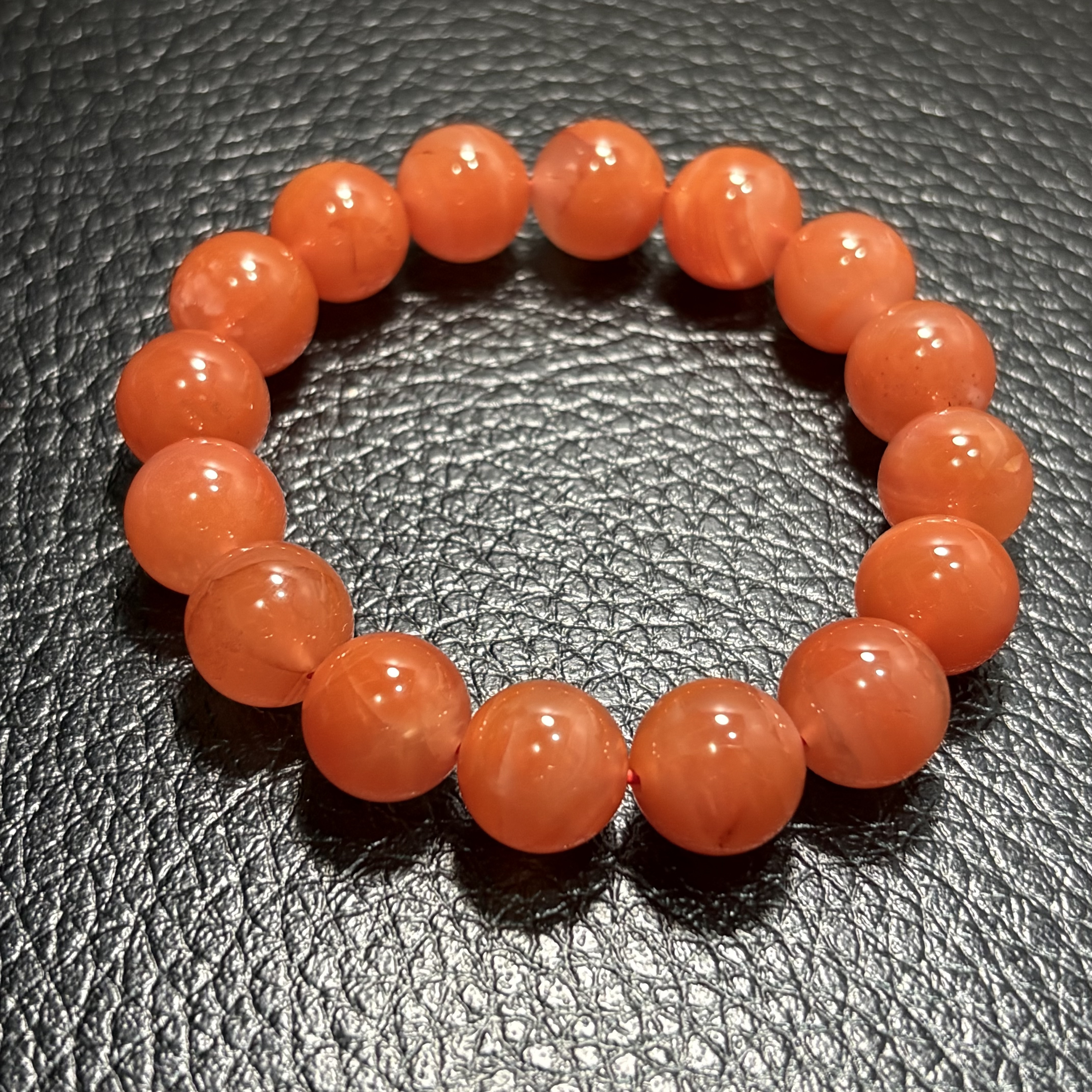 南紅瑪瑙手串 No.2701 丨規格：12.5mm珠16cm手圈