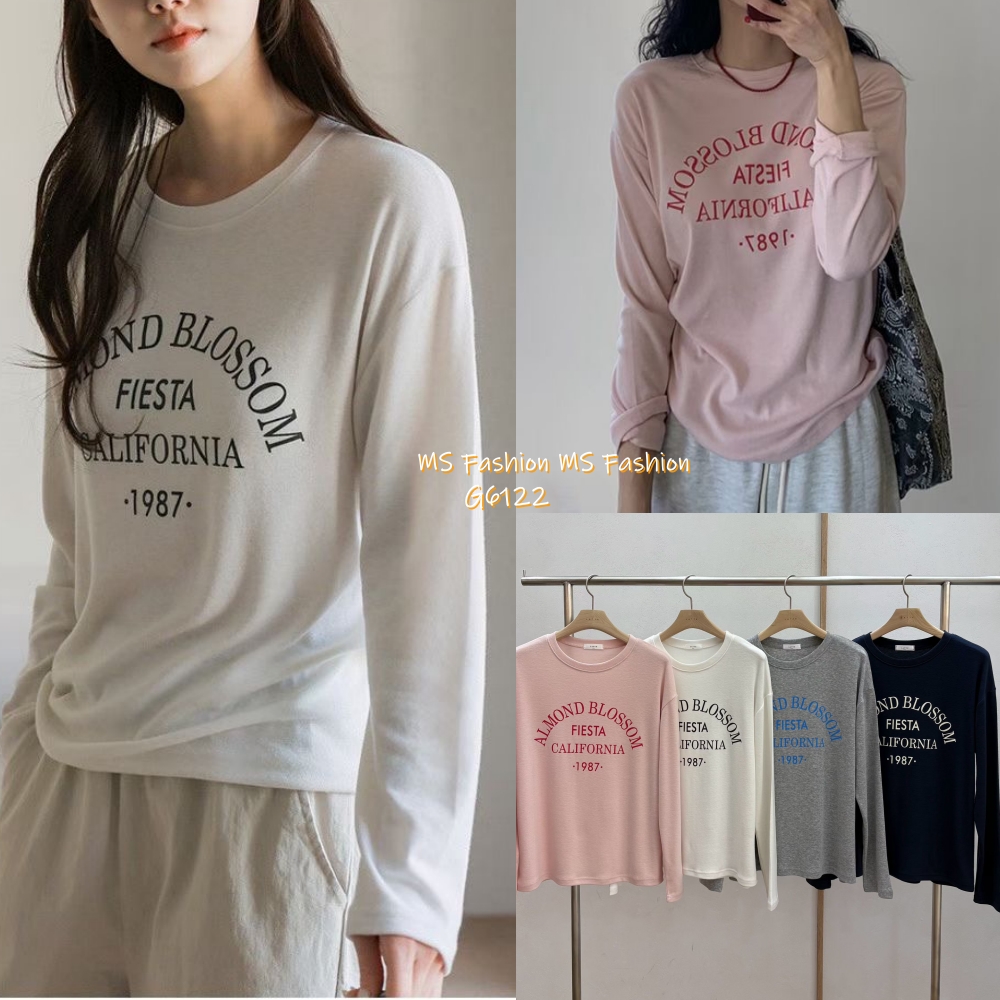 G6122/G6123 韓國🇰🇷靚料字母長袖tee