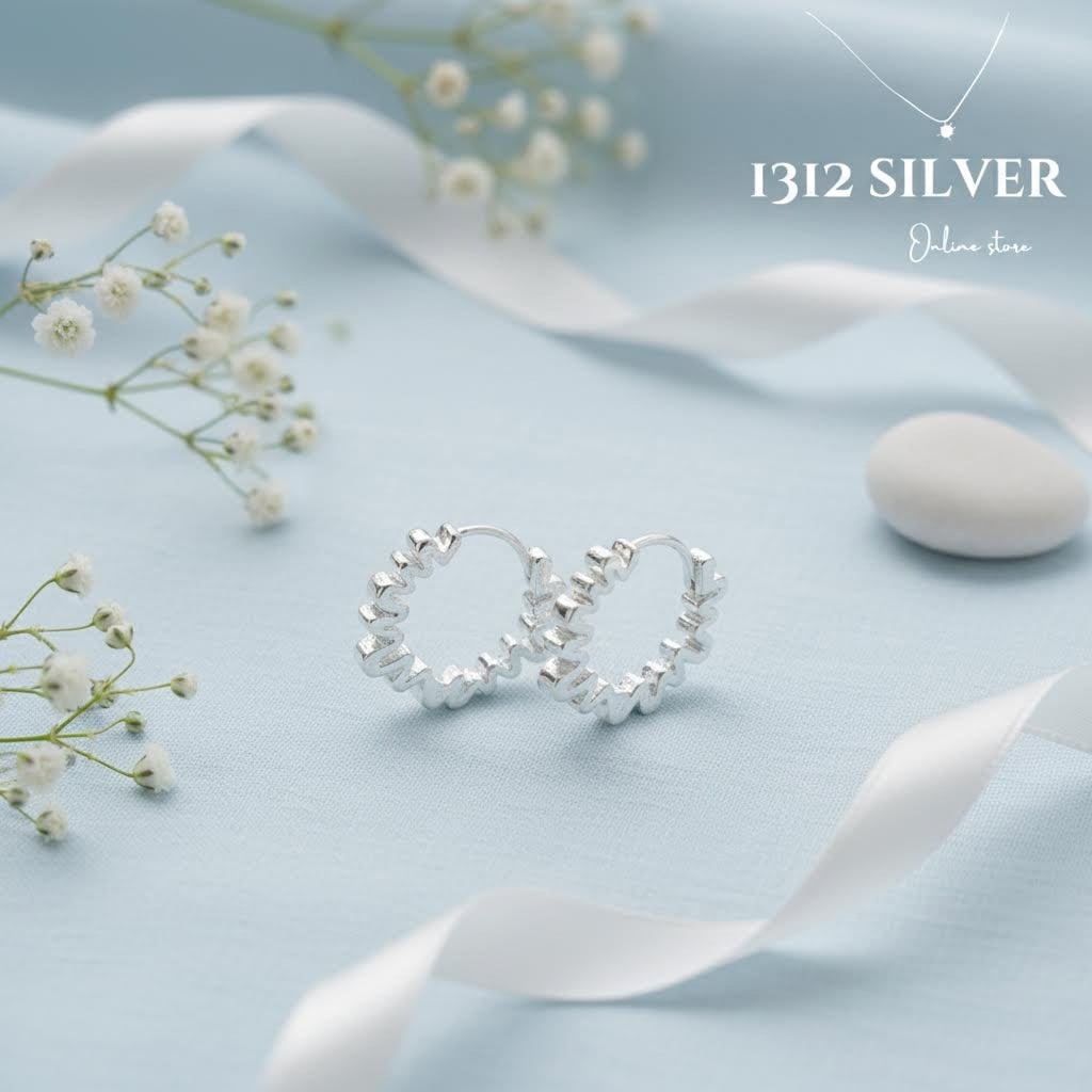 S925 - EE0323 Twist Flow Hoops Earrings 