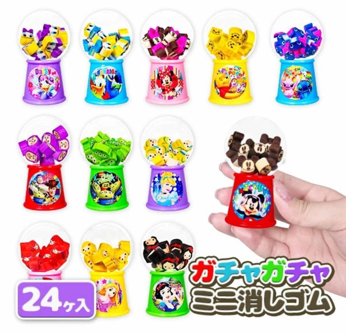 日本直送🇯🇵 -  聖誕玩具系列 - 迪士尼扭蛋迷你橡皮擦 (24入)