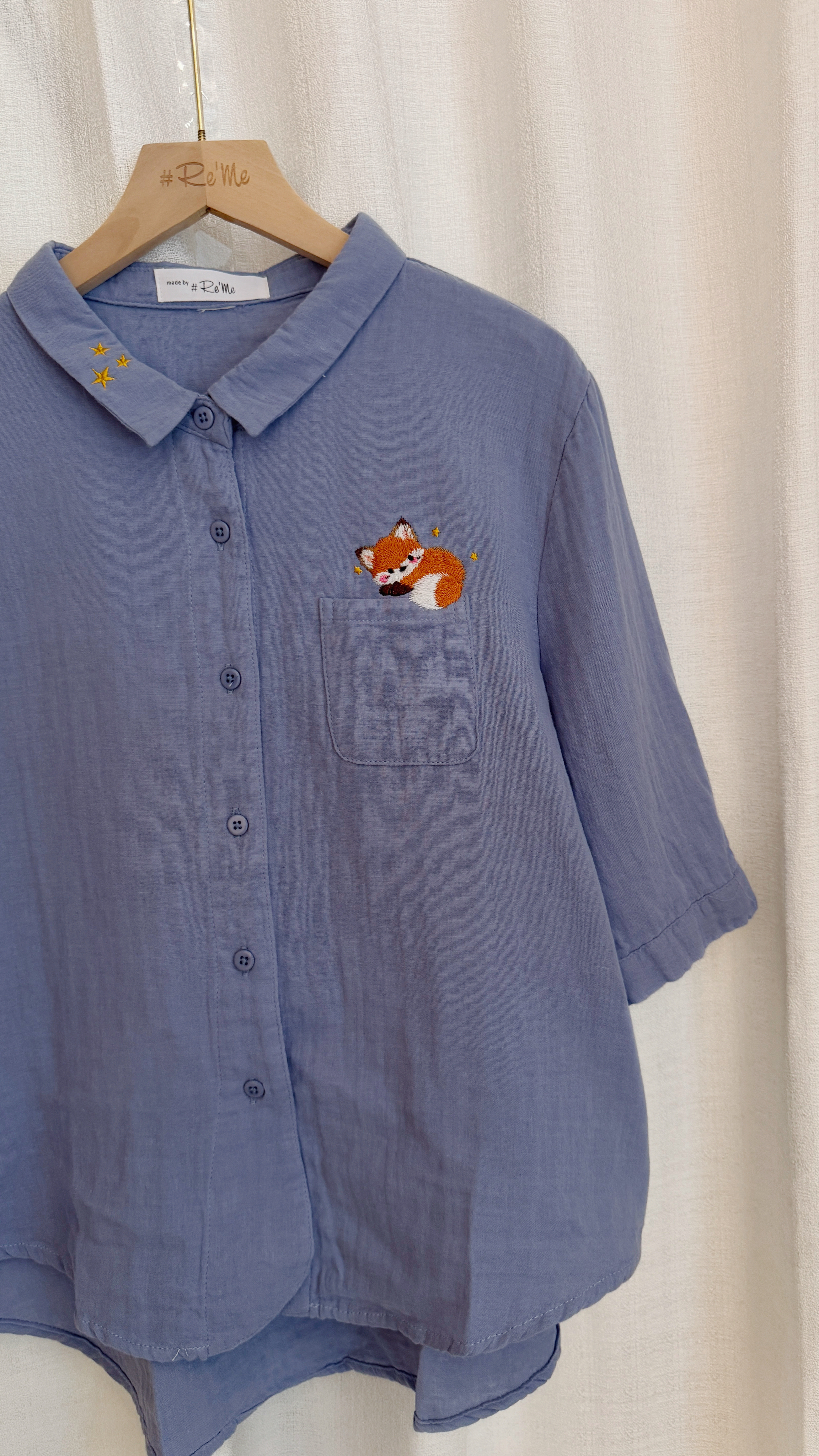 A Fox Kind of Day｜独家手作刺绣衬衫 🦊