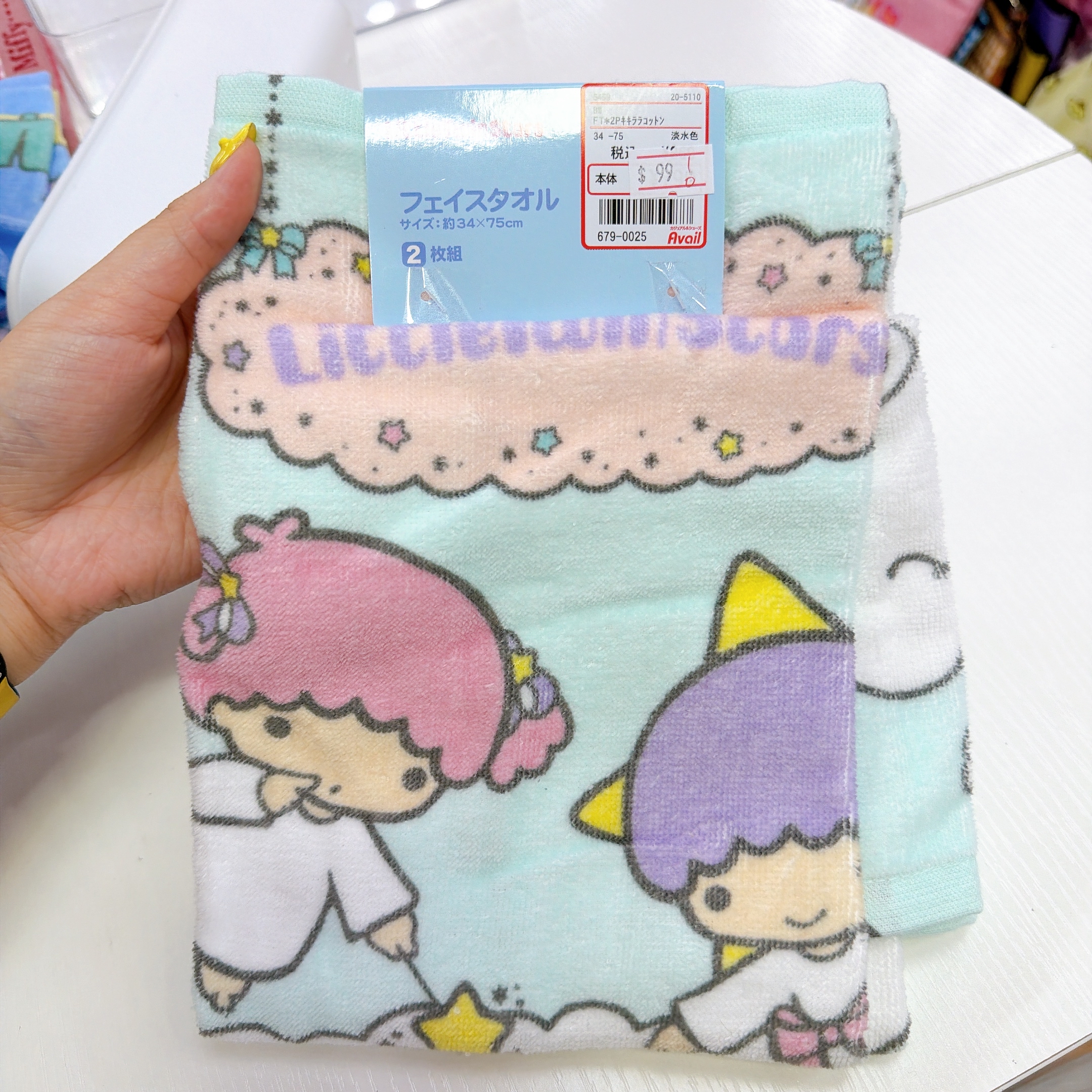 日本直送日本版Sanrio 超多角色新款34×75 cm長毛巾一套兩條
