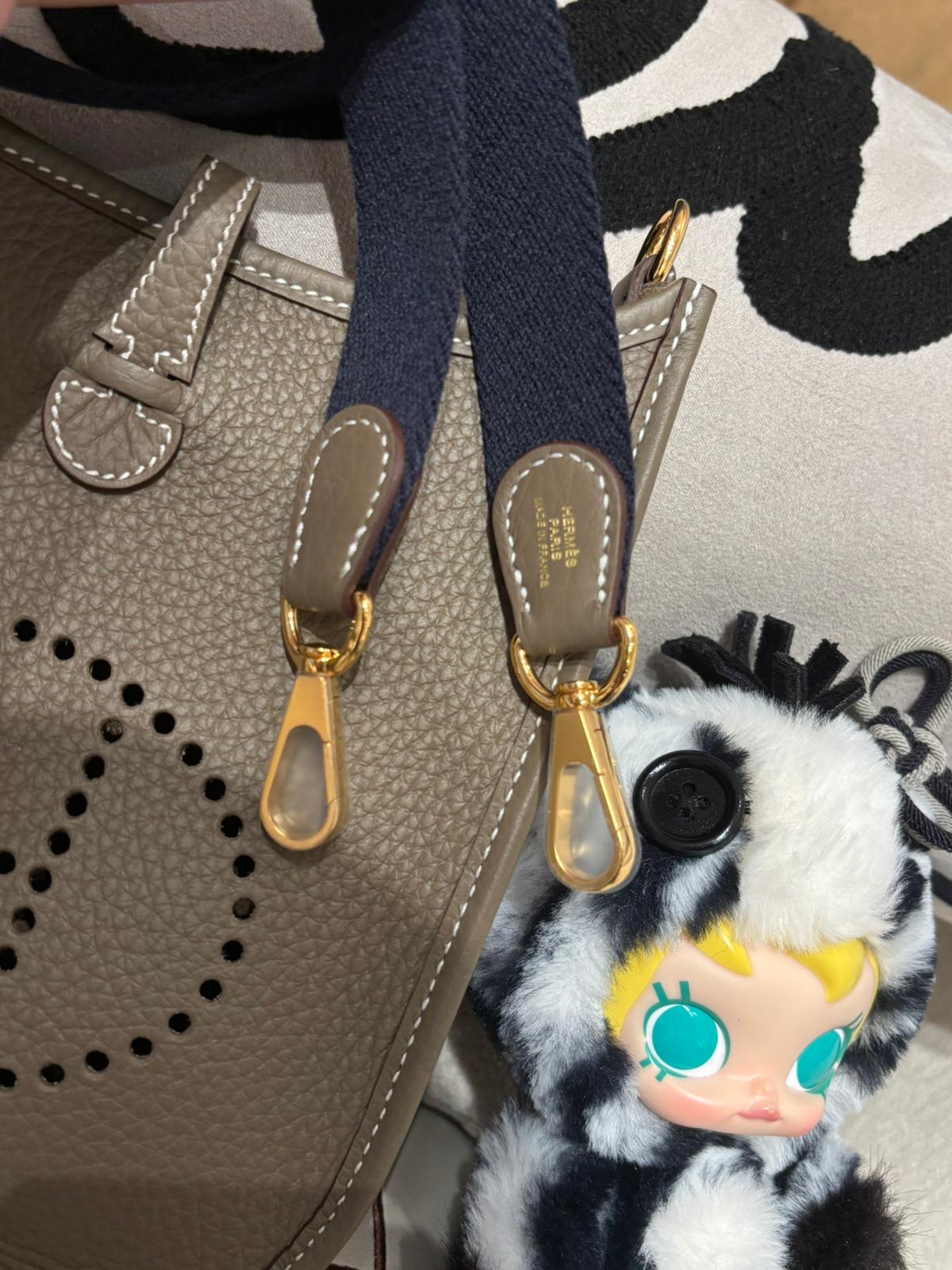 全新 Hermes Mini Evelyne 大象灰金扣 Stamp W 100%Authentic, 全新Brand New ✅收據✅Dust bag ✅Box